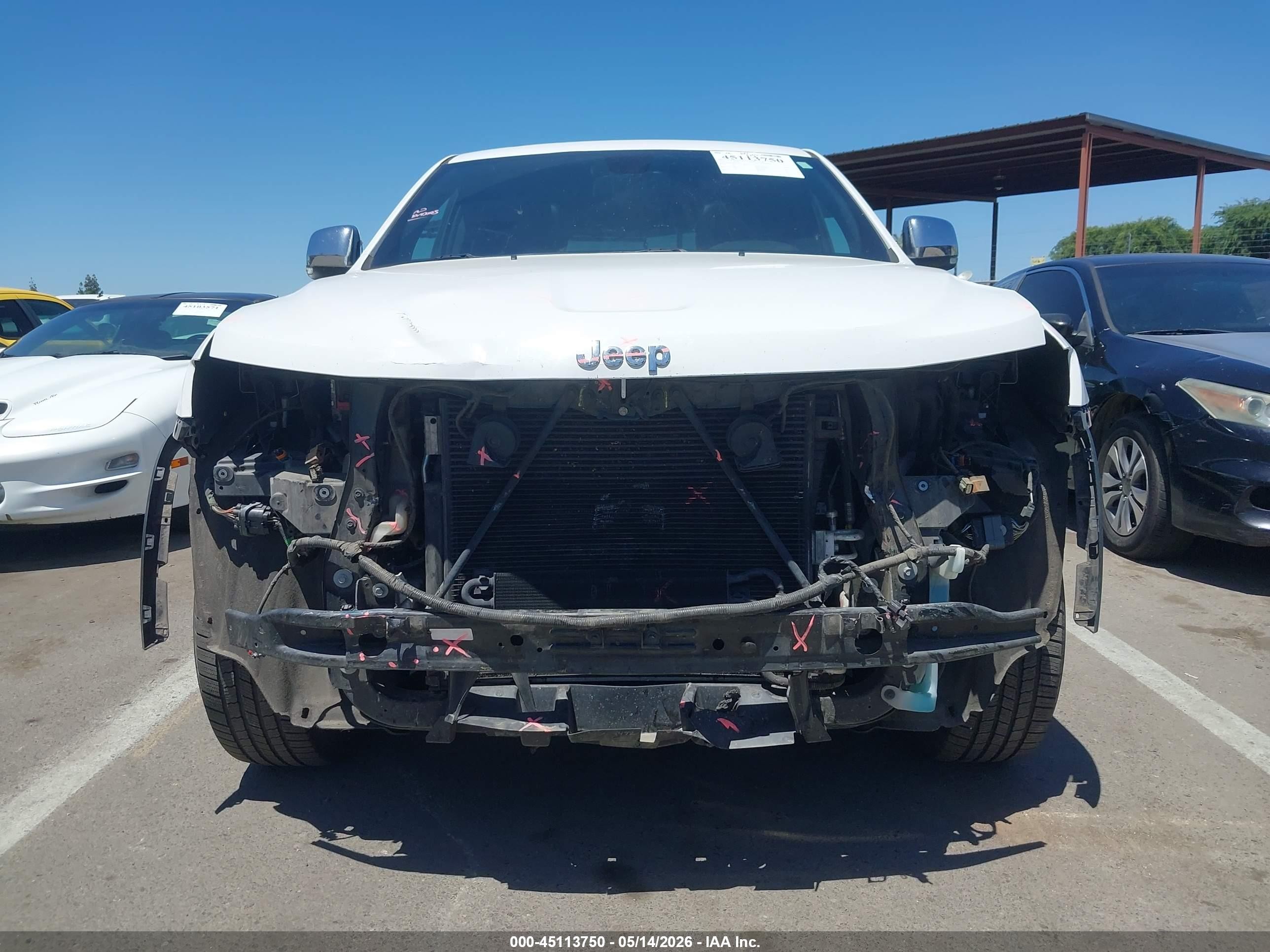 2015 Jeep Grand Cherokee Limited White vin: 1C4RJEBG4FC682870