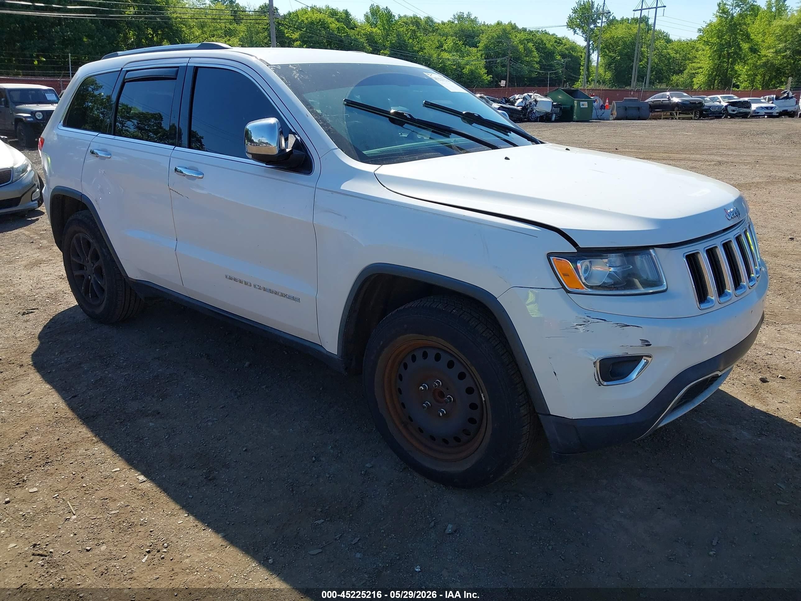 2015 Jeep Grand Cherokee Limited White vin: 1C4RJEBG4FC688328