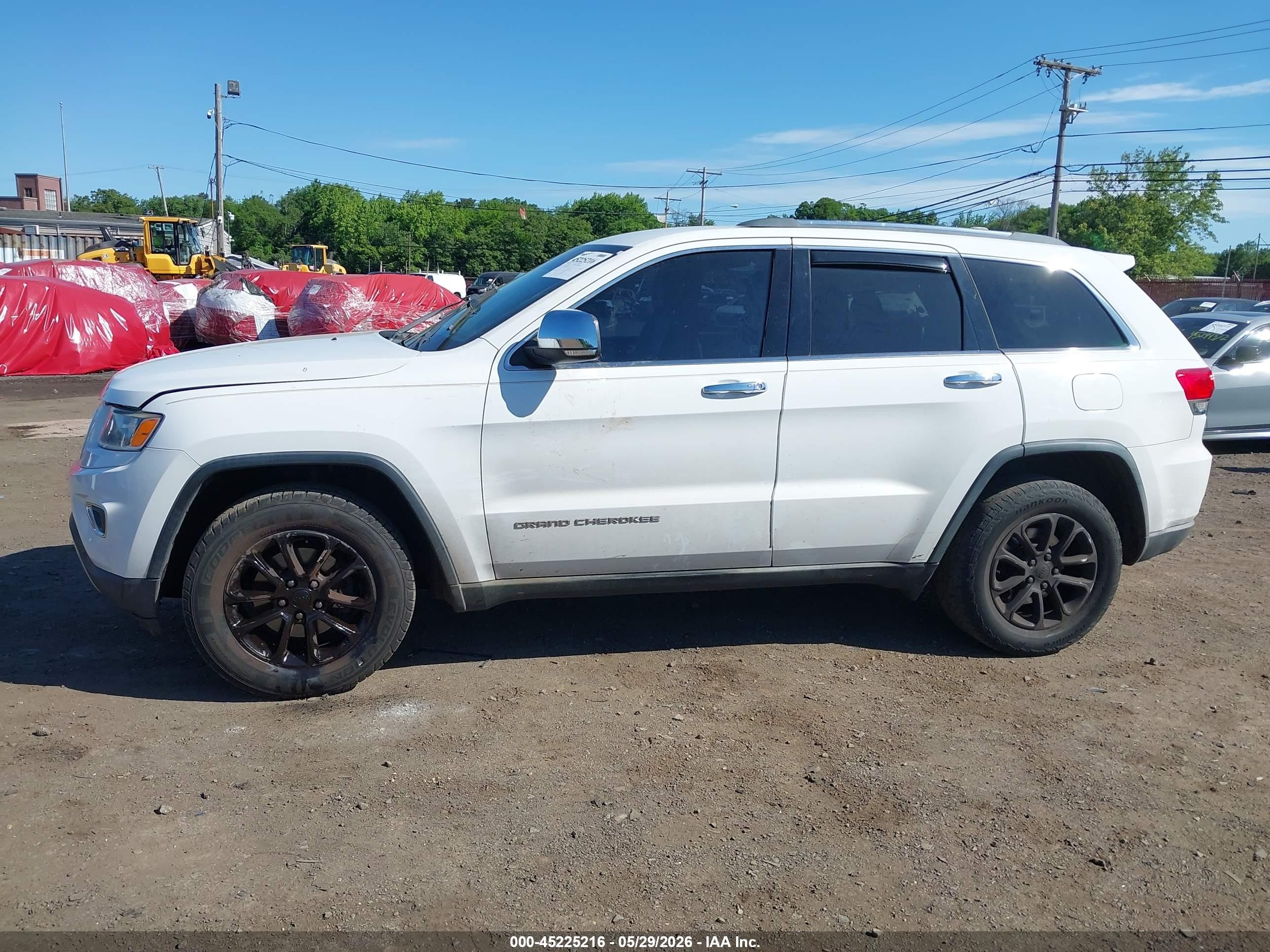 2015 Jeep Grand Cherokee Limited White vin: 1C4RJEBG4FC688328