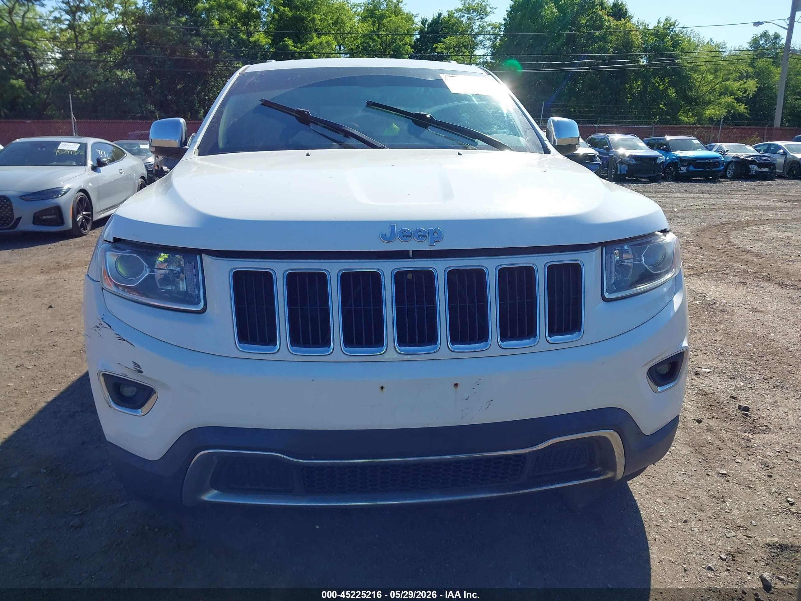2015 Jeep Grand Cherokee Limited White vin: 1C4RJEBG4FC688328