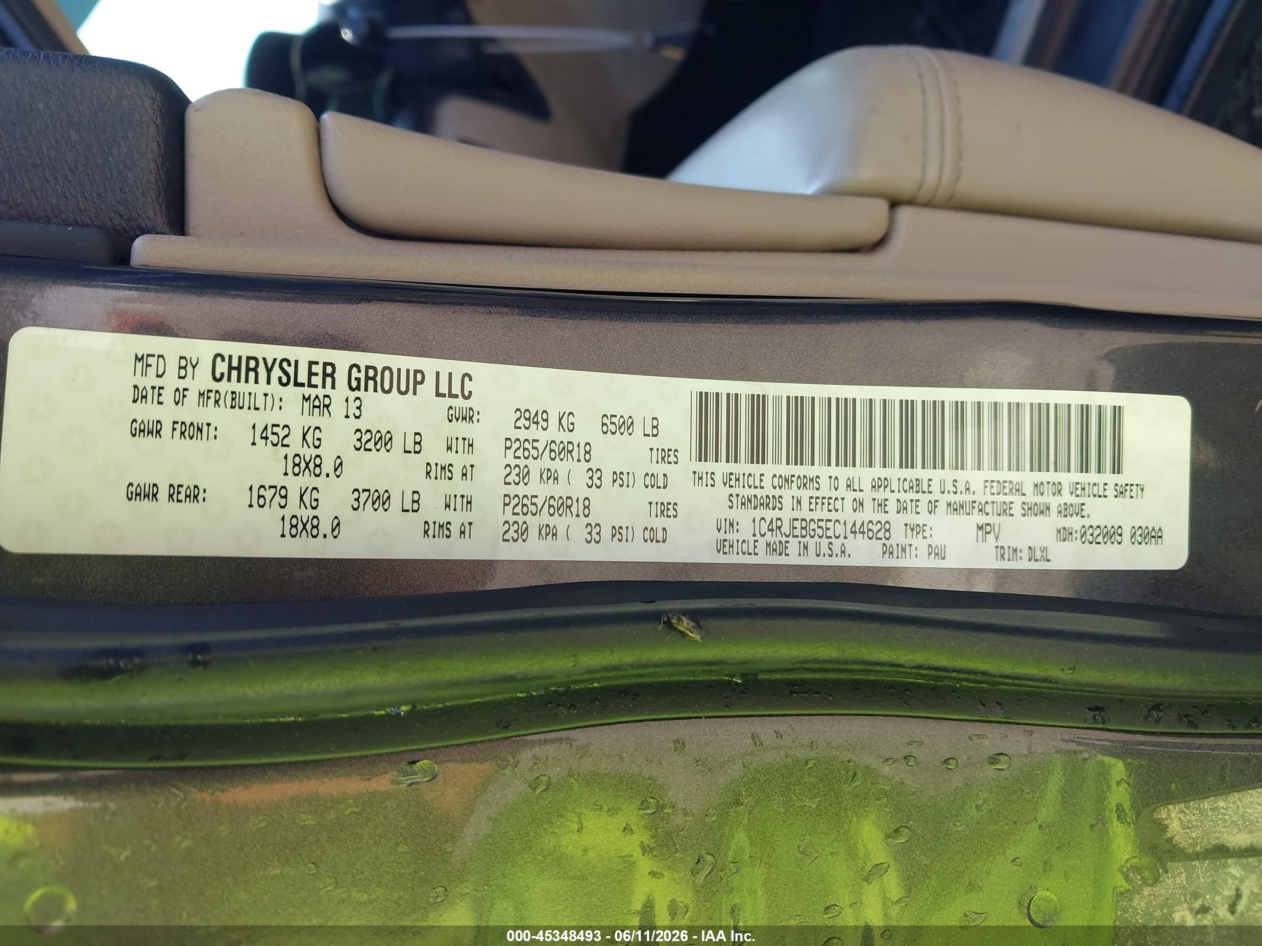 2014 Jeep Grand Cherokee Limited Pewter vin: 1C4RJEBG5EC144628