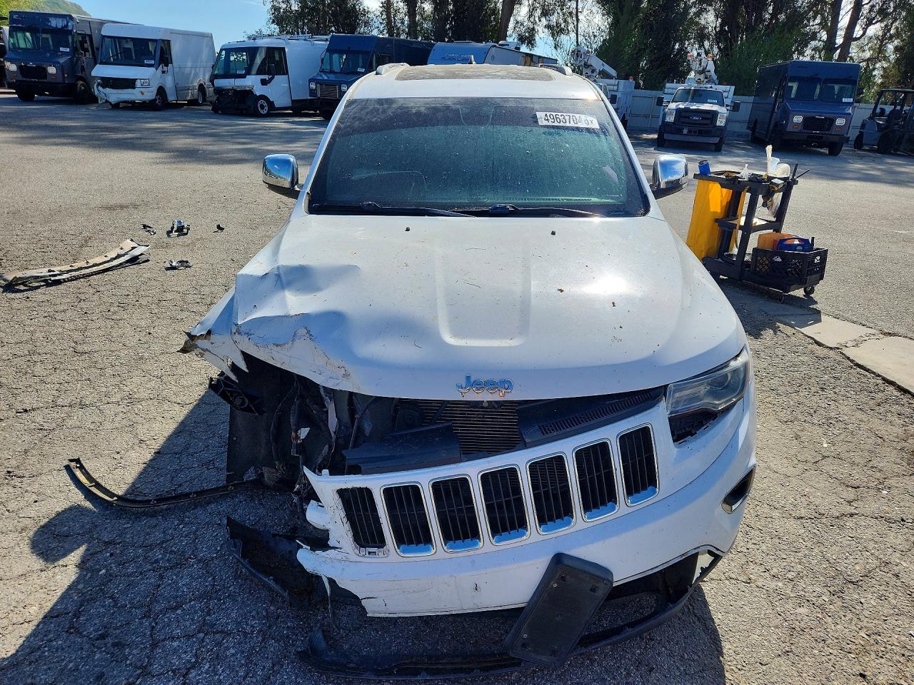 2014 Jeep Grand Cherokee Limited Белый vin: 1C4RJEBG5EC173577