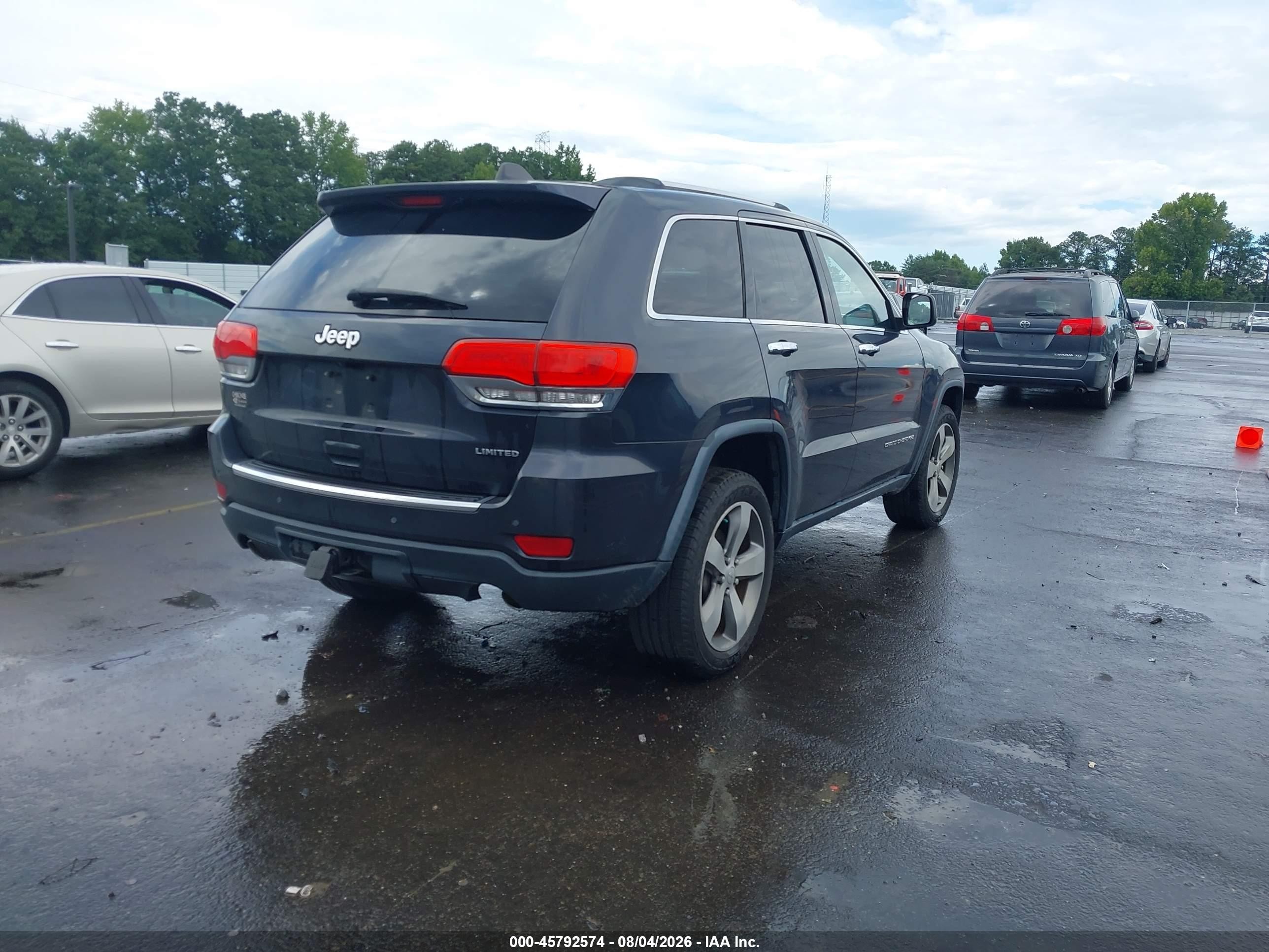 2014 Jeep Grand Cherokee Limited Серый vin: 1C4RJEBG5EC201944