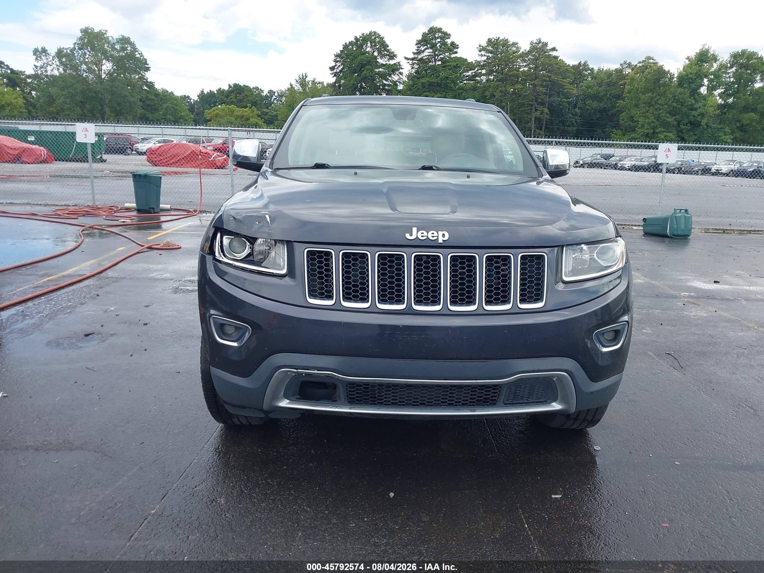 2014 Jeep Grand Cherokee Limited Серый vin: 1C4RJEBG5EC201944