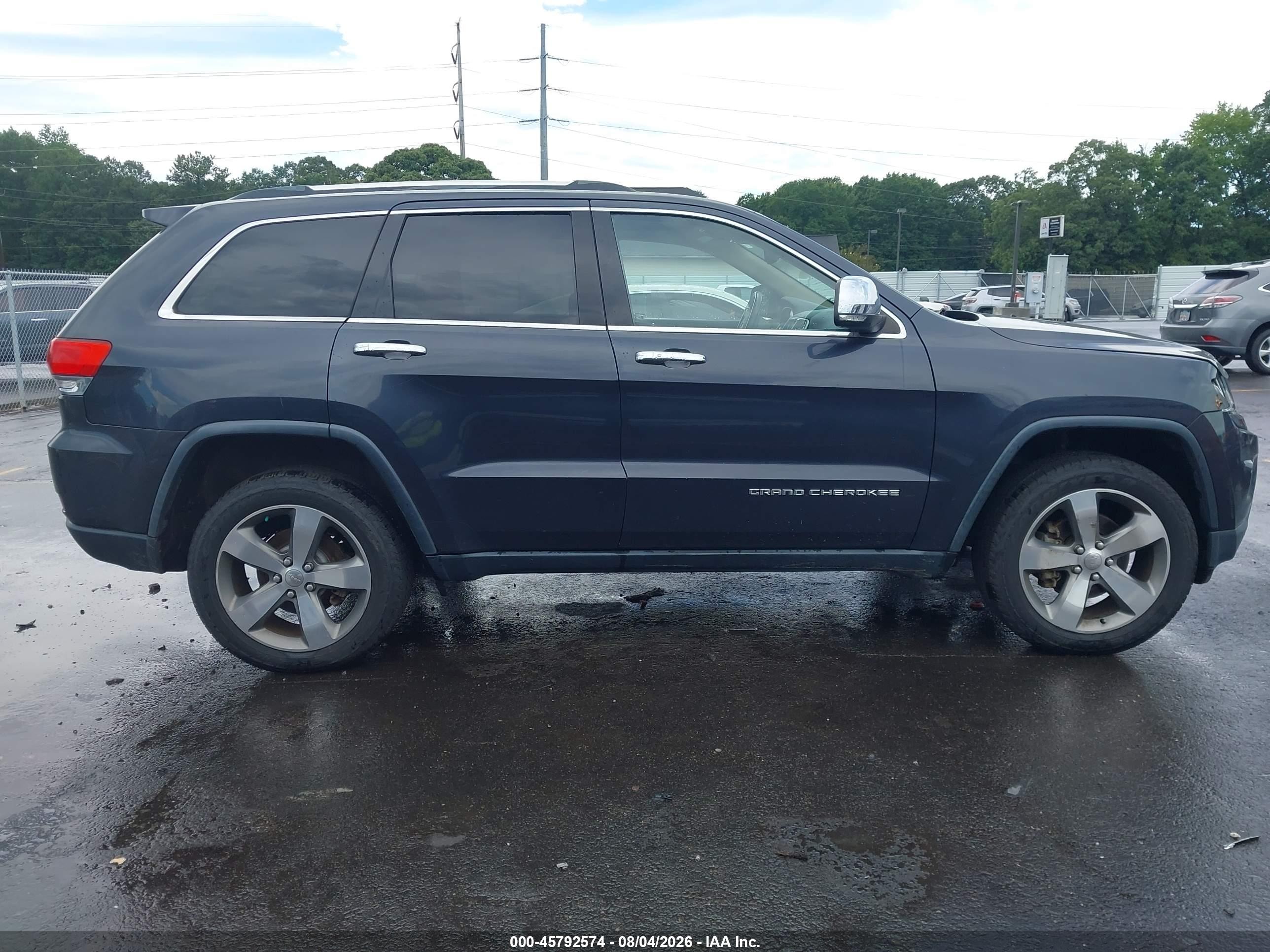 2014 Jeep Grand Cherokee Limited Серый vin: 1C4RJEBG5EC201944