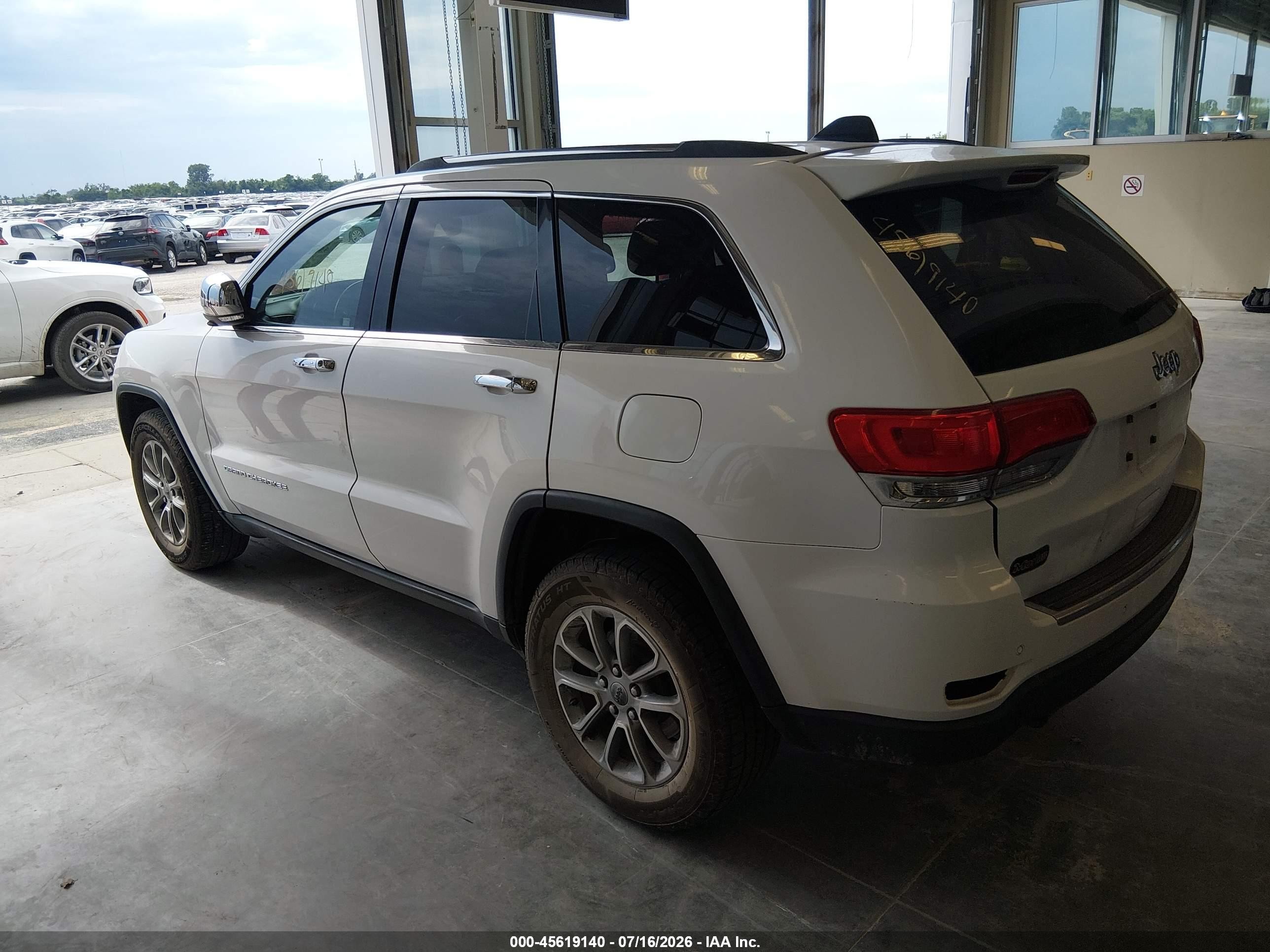 2014 Jeep Grand Cherokee Limited White vin: 1C4RJEBG5EC281441