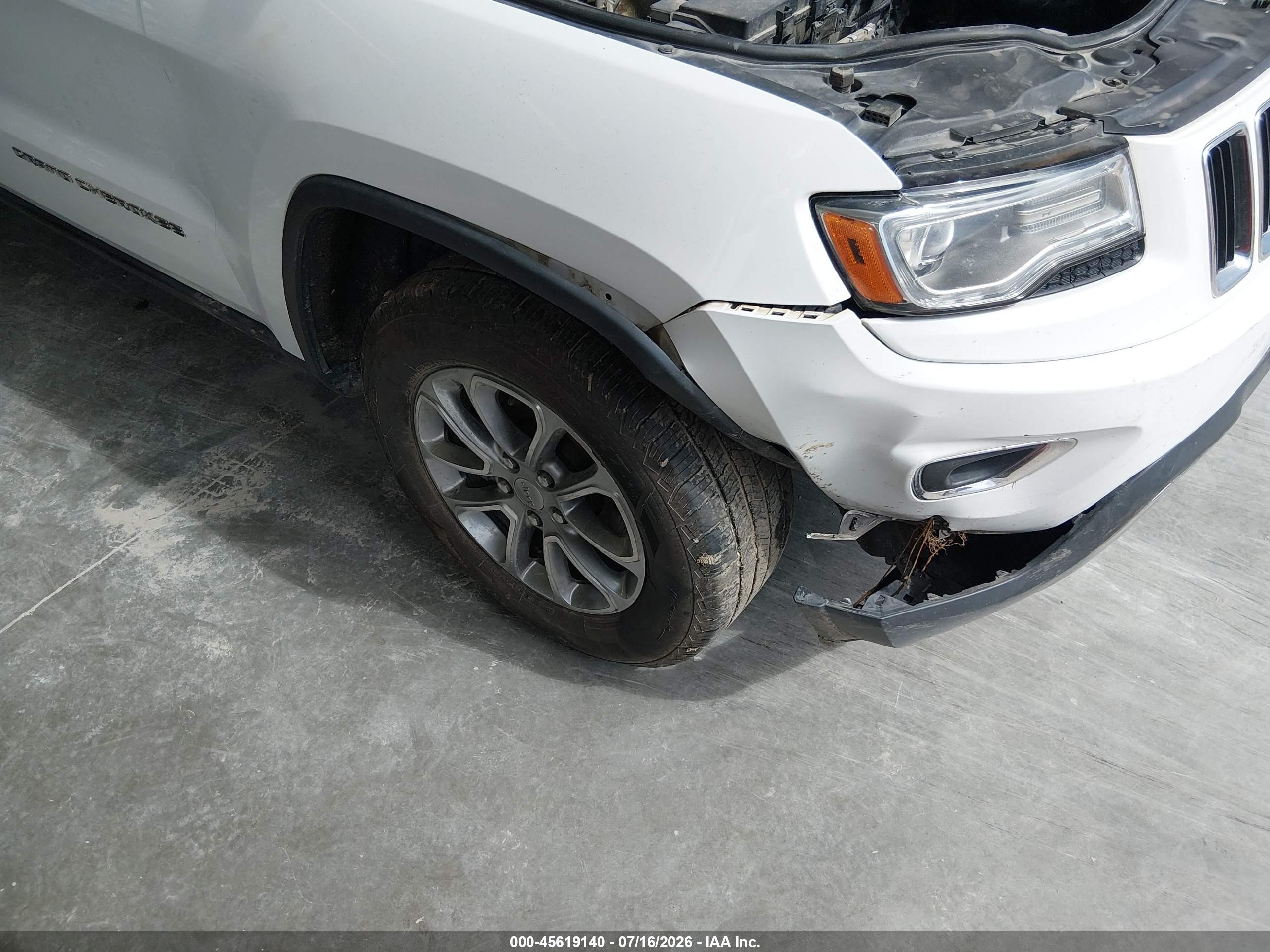 2014 Jeep Grand Cherokee Limited White vin: 1C4RJEBG5EC281441