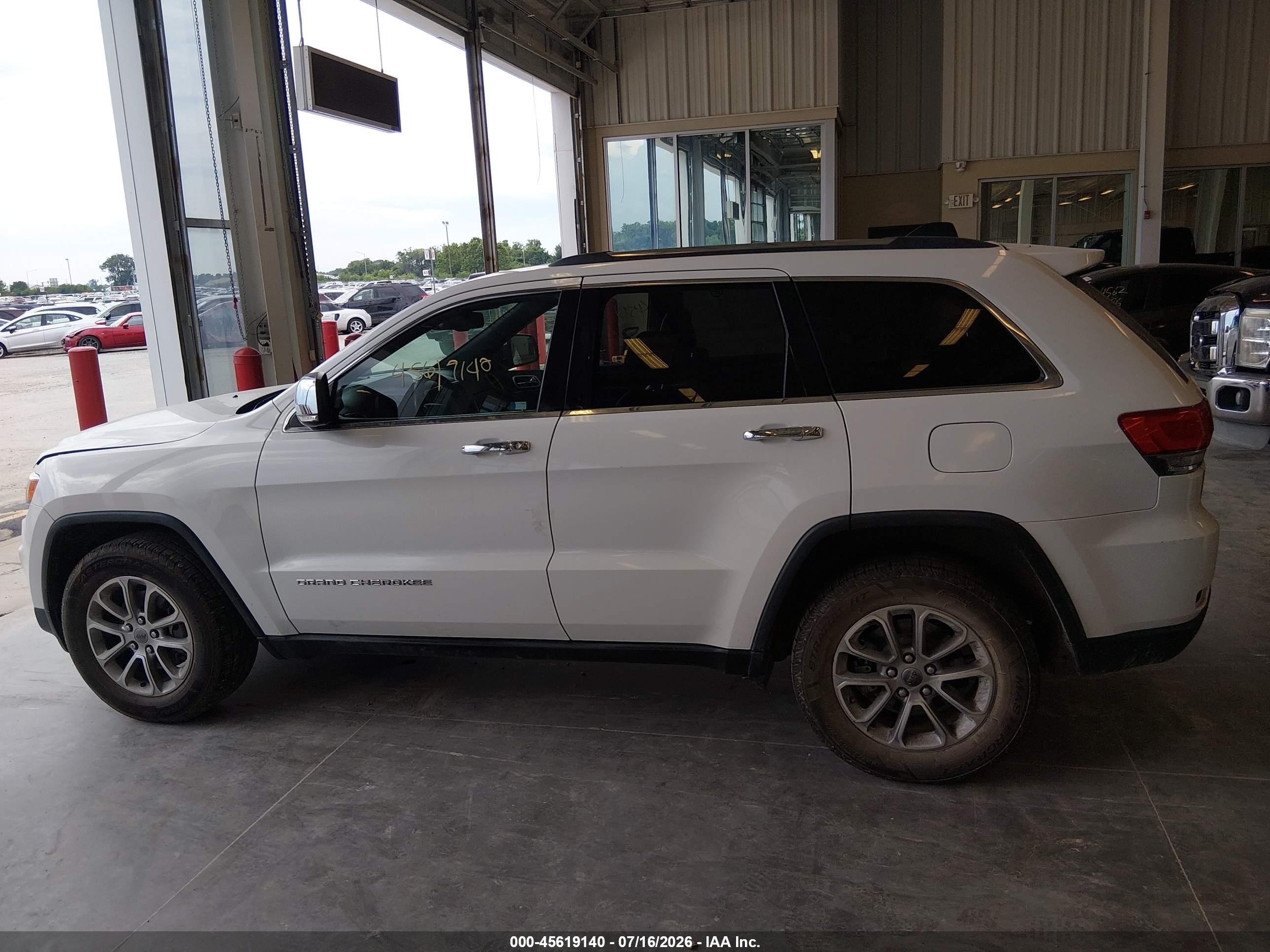 2014 Jeep Grand Cherokee Limited White vin: 1C4RJEBG5EC281441