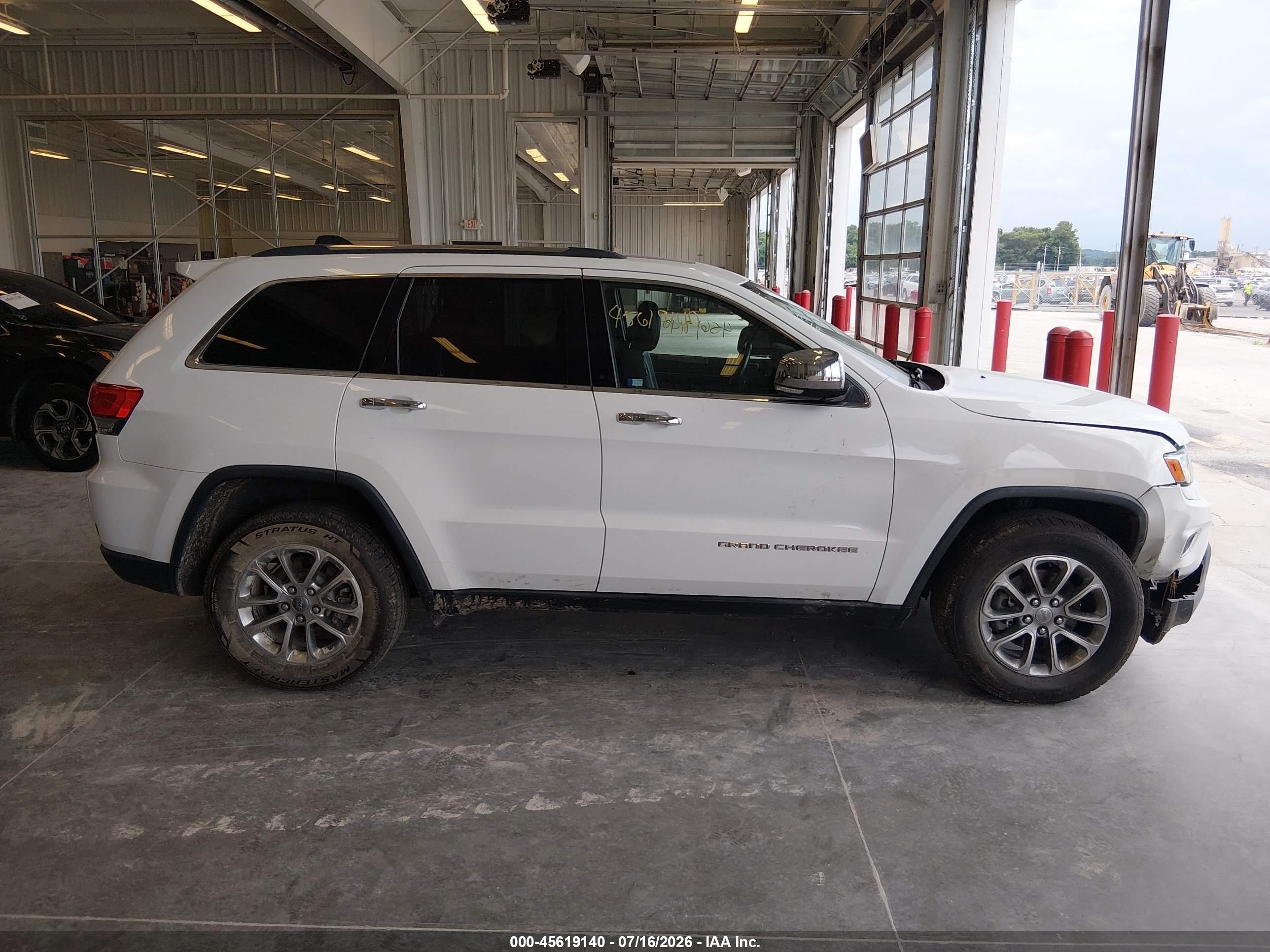 2014 Jeep Grand Cherokee Limited White vin: 1C4RJEBG5EC281441