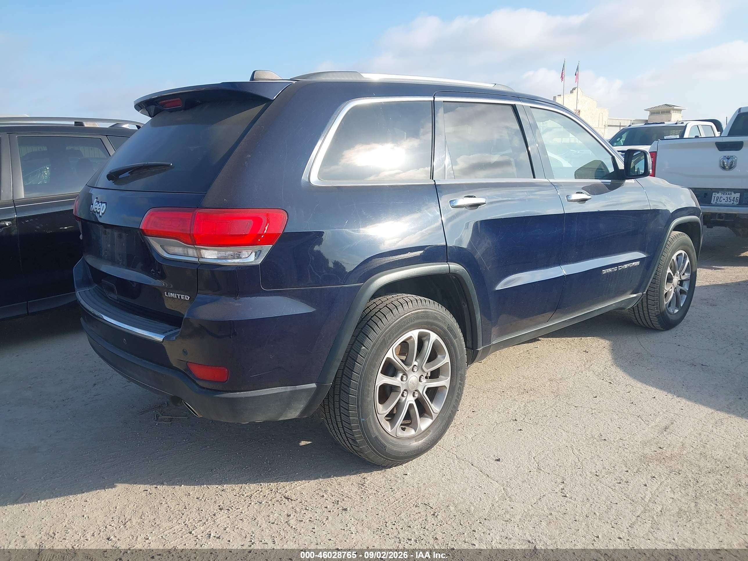 2014 Jeep Grand Cherokee Limited Black vin: 1C4RJEBG5EC449238