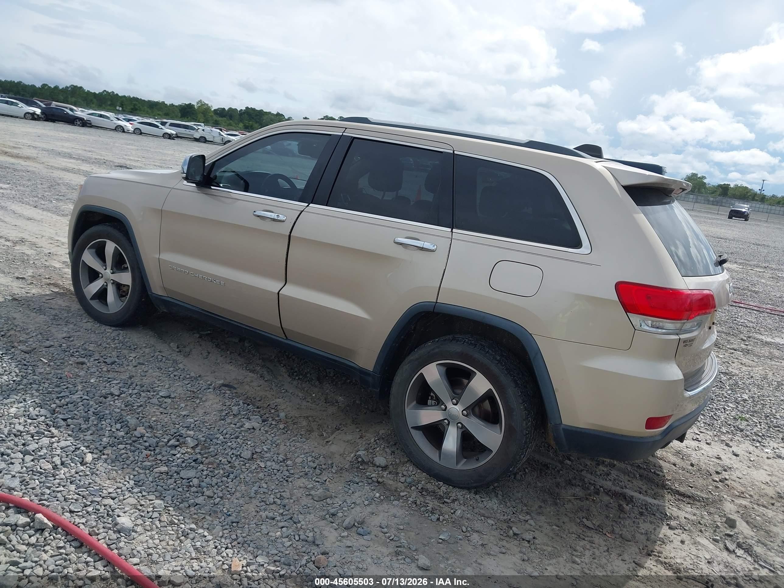 2014 Jeep Grand Cherokee Limited Champagne vin: 1C4RJEBG5EC547766