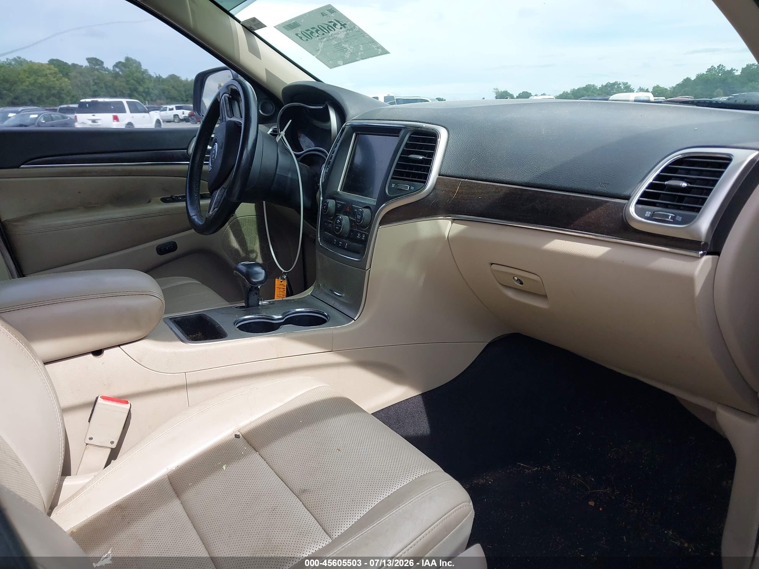 2014 Jeep Grand Cherokee Limited Champagne vin: 1C4RJEBG5EC547766