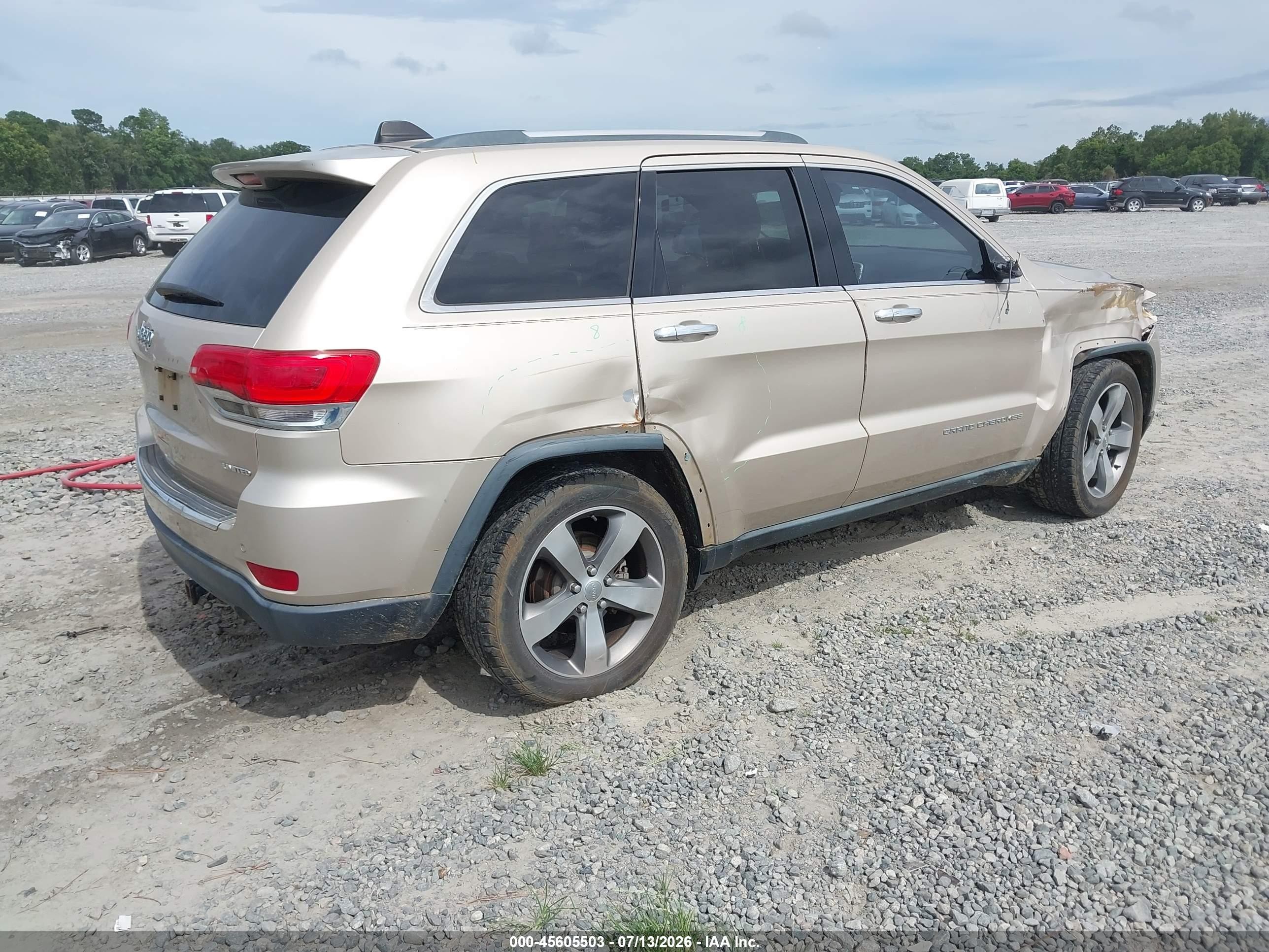 2014 Jeep Grand Cherokee Limited Champagne vin: 1C4RJEBG5EC547766