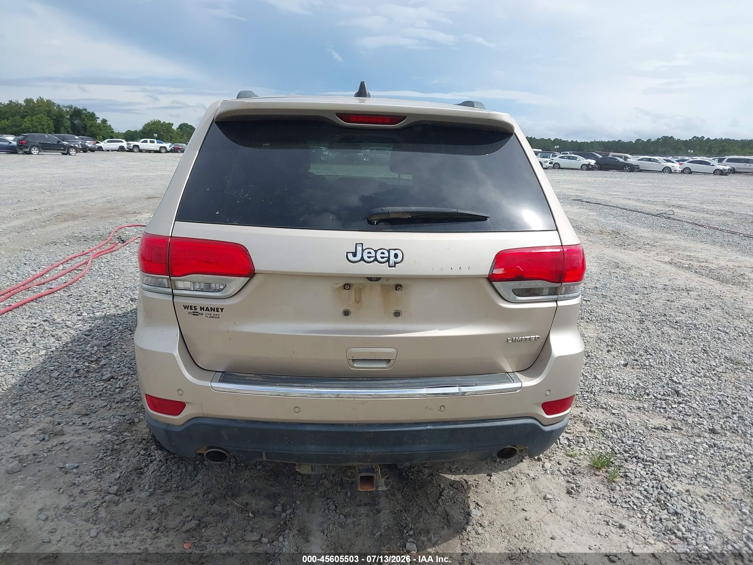 2014 Jeep Grand Cherokee Limited Champagne vin: 1C4RJEBG5EC547766