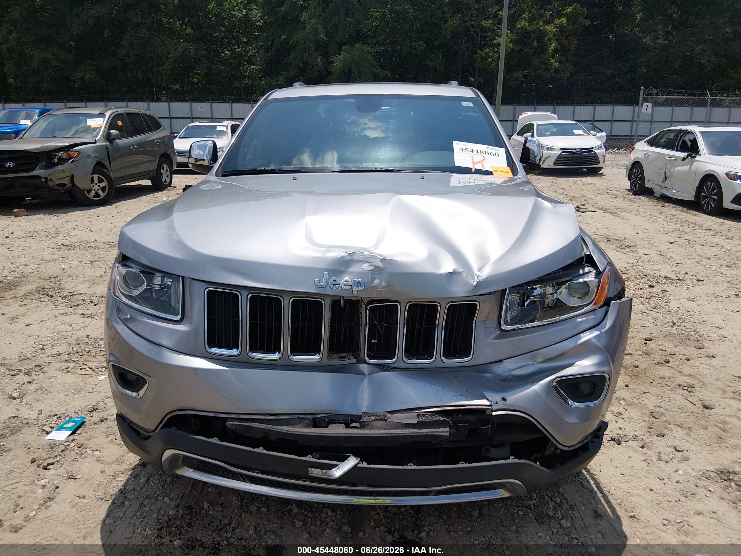 2015 Jeep Grand Cherokee Limited Silver vin: 1C4RJEBG5FC175346