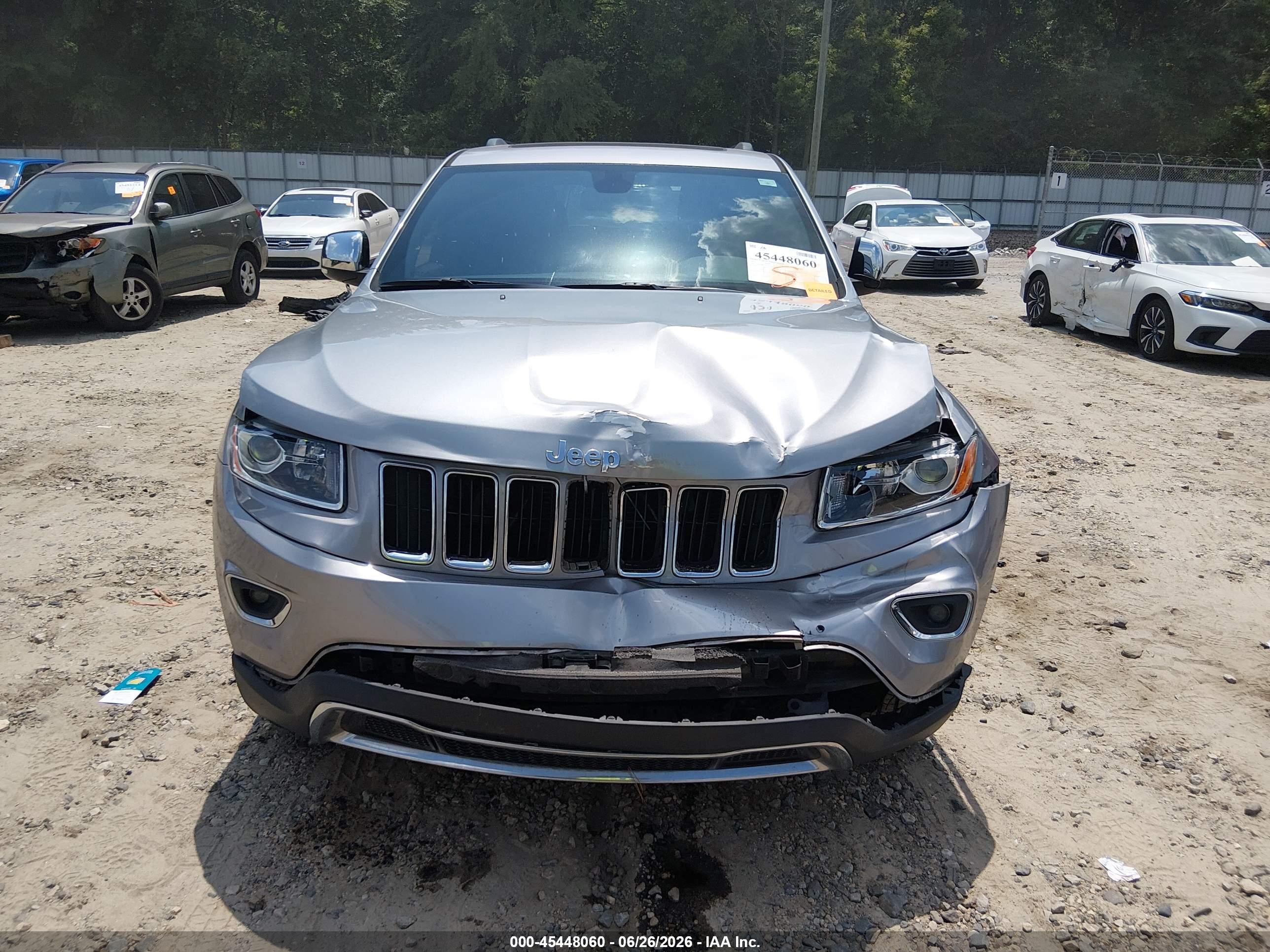 2015 Jeep Grand Cherokee Limited Silver vin: 1C4RJEBG5FC175346