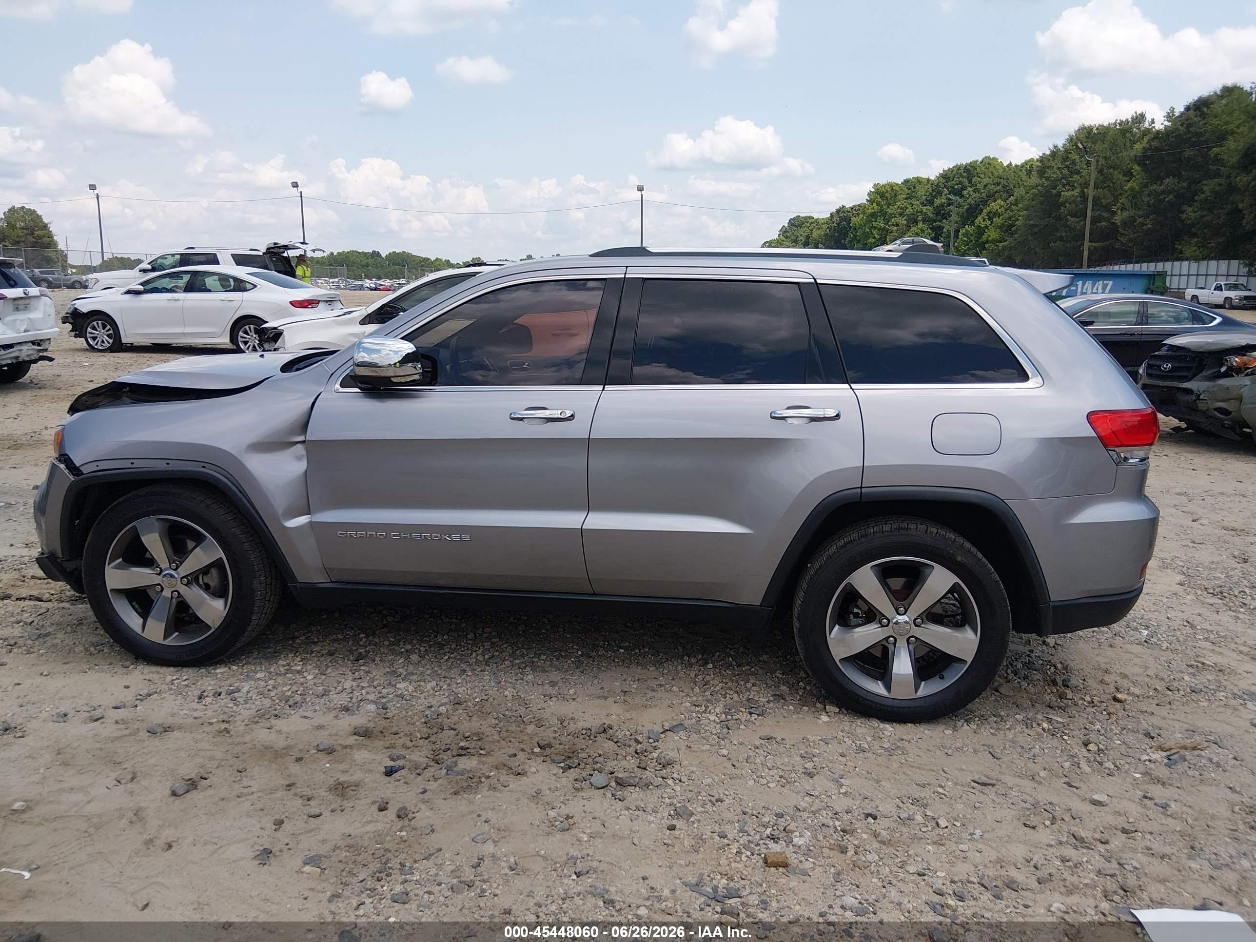 2015 Jeep Grand Cherokee Limited Silver vin: 1C4RJEBG5FC175346