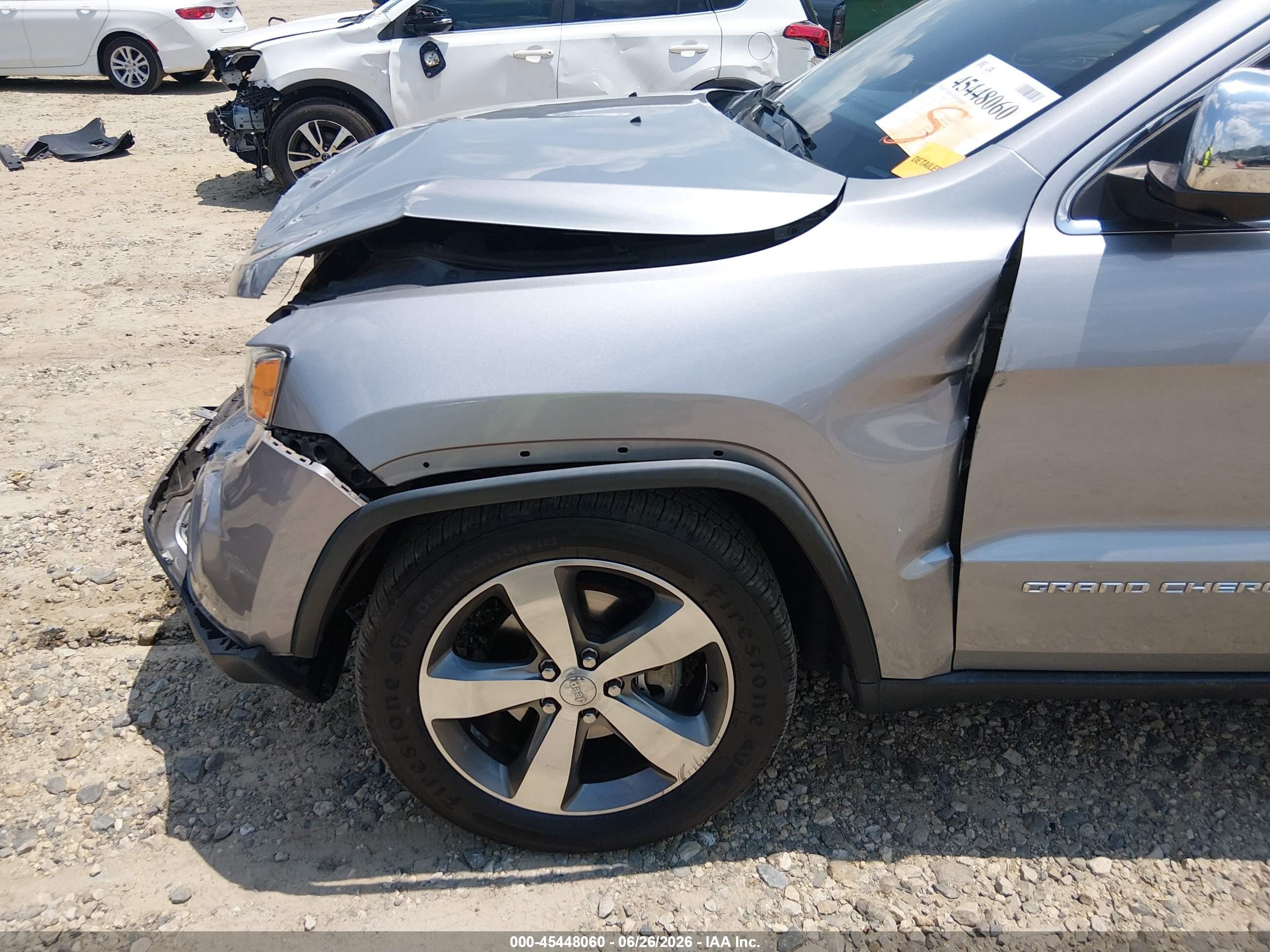 2015 Jeep Grand Cherokee Limited Silver vin: 1C4RJEBG5FC175346