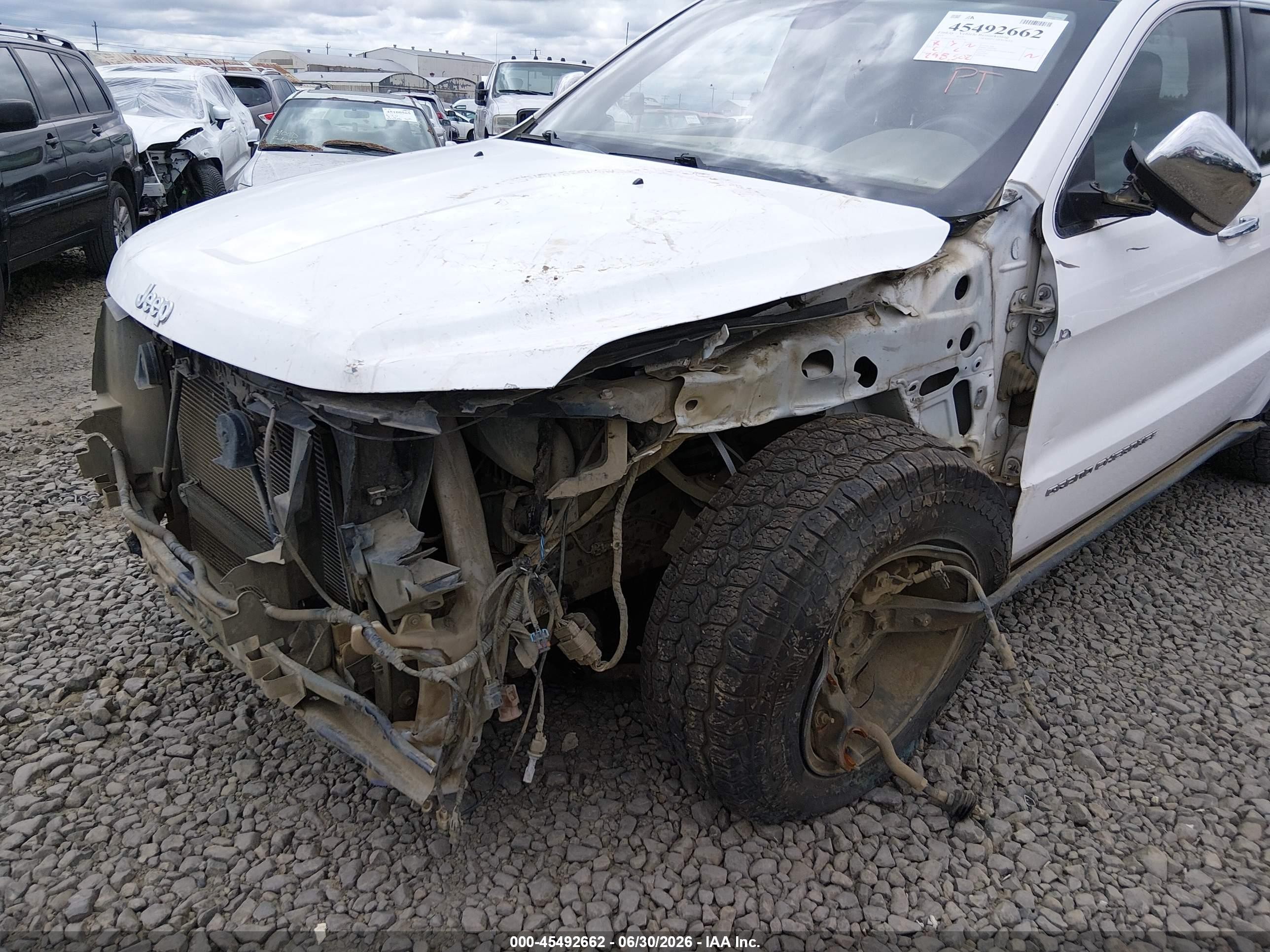 2015 Jeep Grand Cherokee Limited White vin: 1C4RJEBG5FC635279