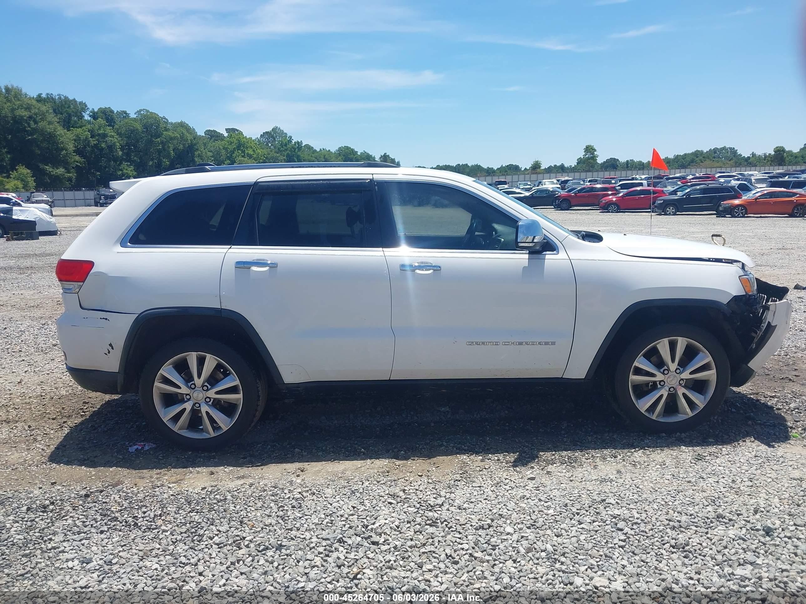 2015 Jeep Grand Cherokee Limited White vin: 1C4RJEBG5FC765448