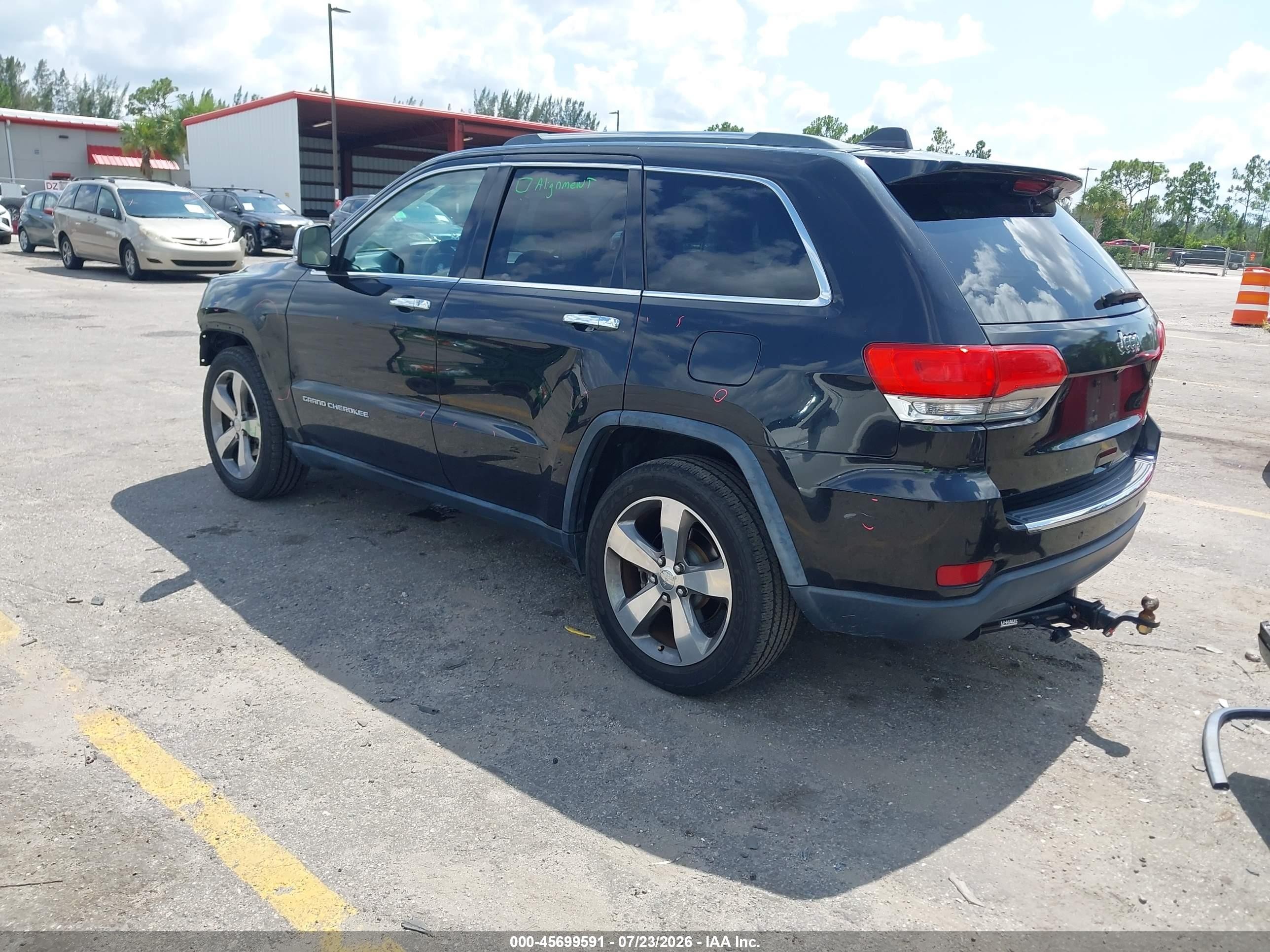 2015 Jeep Grand Cherokee Limited Black vin: 1C4RJEBG5FC872628