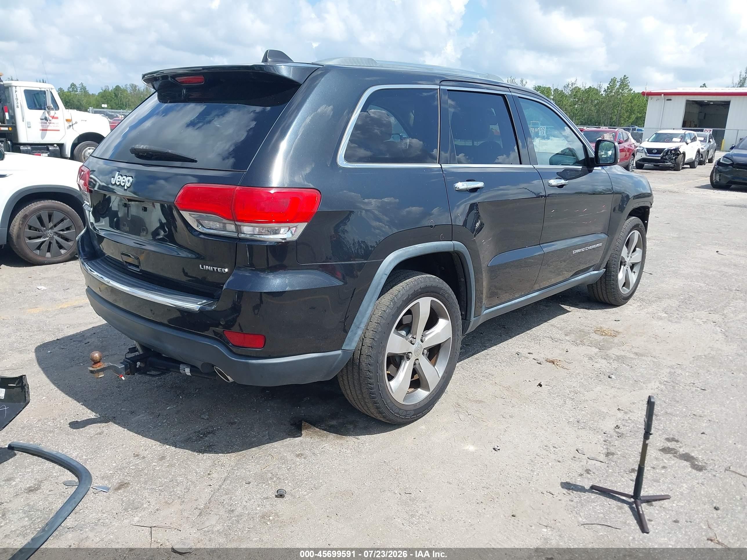 2015 Jeep Grand Cherokee Limited Black vin: 1C4RJEBG5FC872628