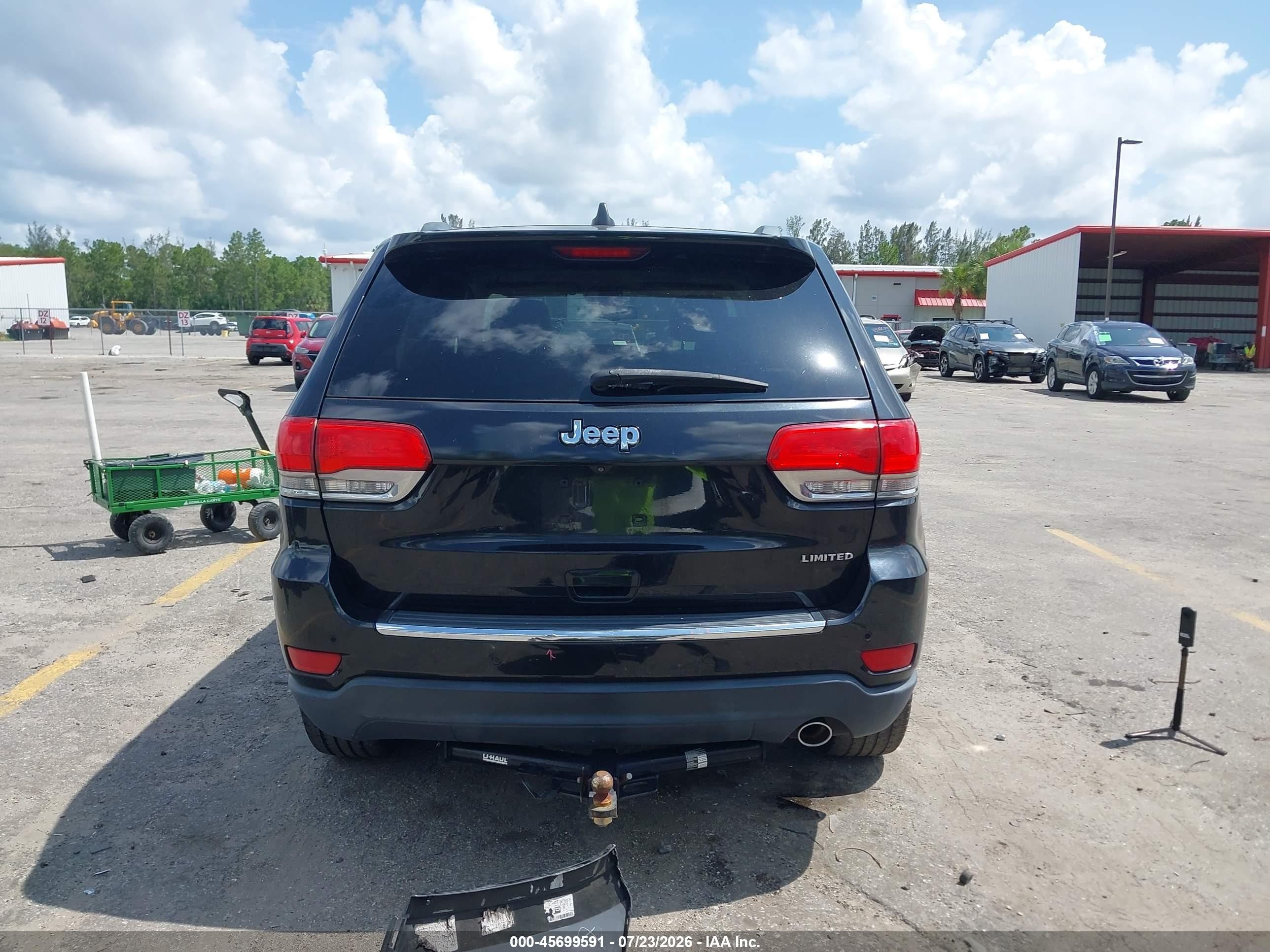 2015 Jeep Grand Cherokee Limited Black vin: 1C4RJEBG5FC872628