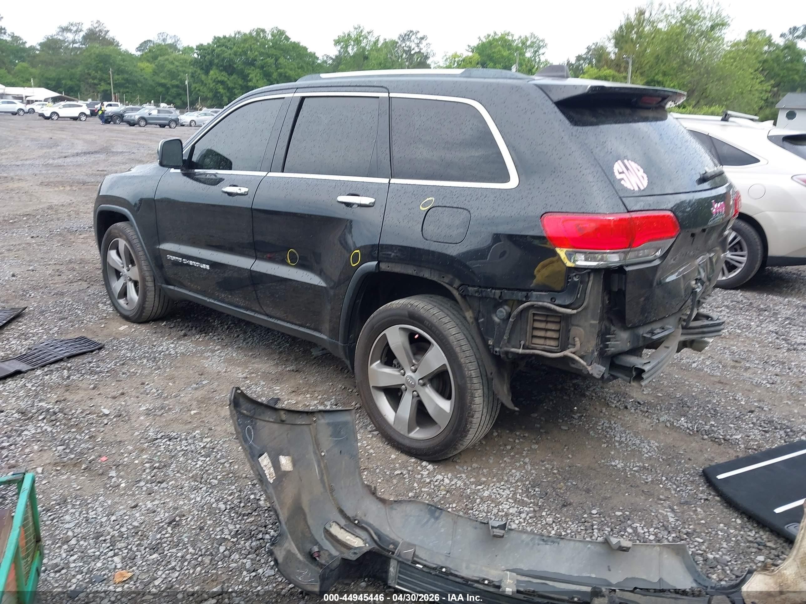 2015 Jeep Grand Cherokee Limited Черный vin: 1C4RJEBG5FC957484