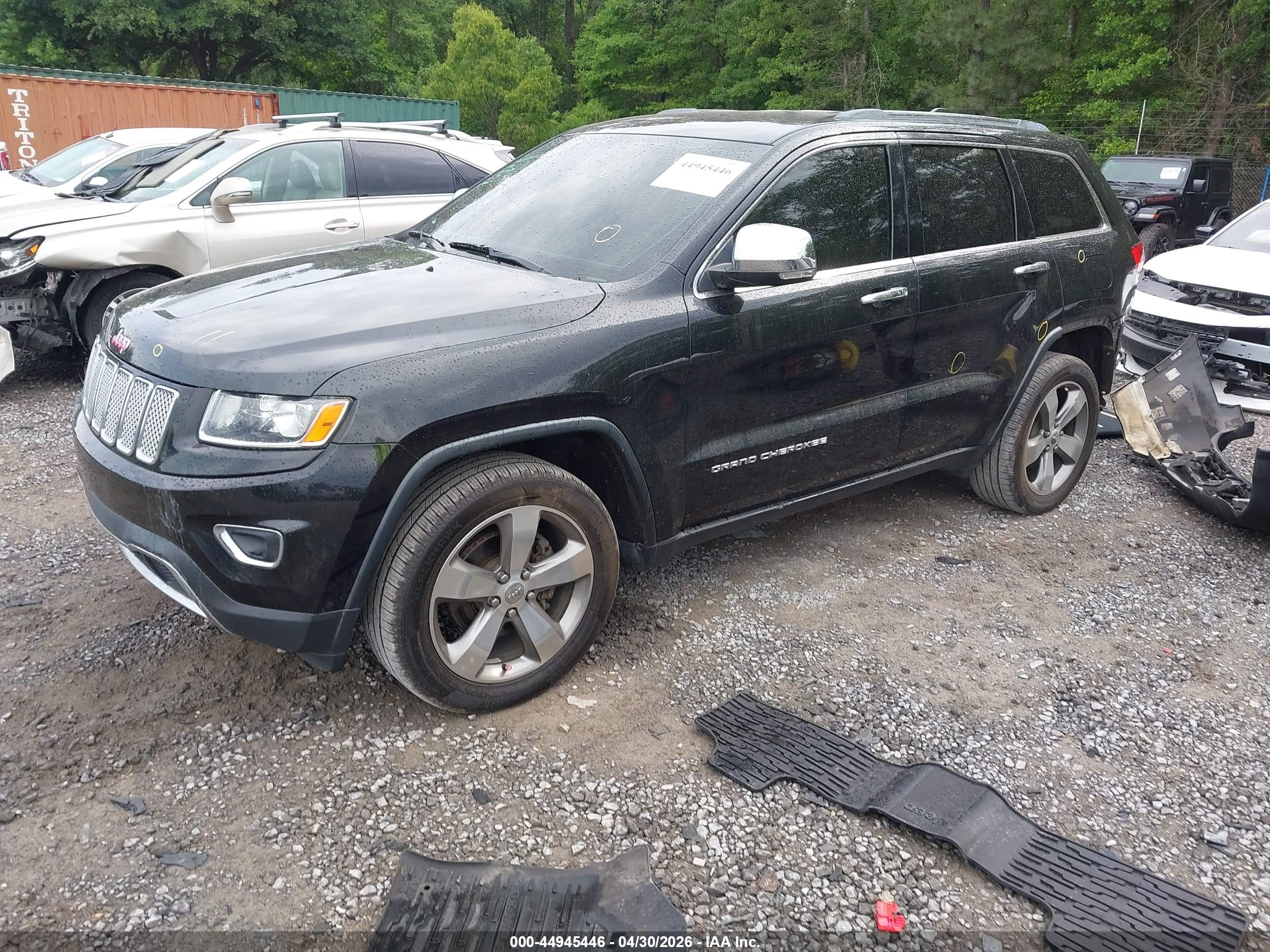 2015 Jeep Grand Cherokee Limited Черный vin: 1C4RJEBG5FC957484