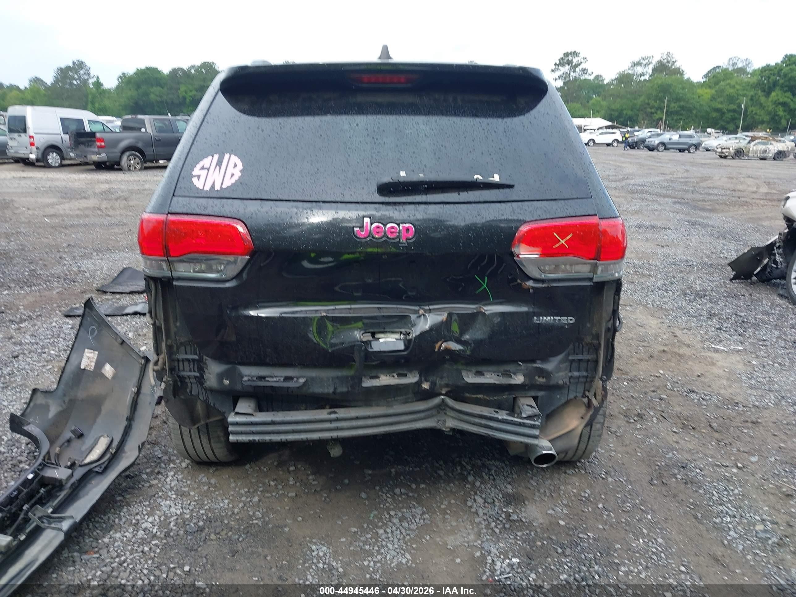 2015 Jeep Grand Cherokee Limited Черный vin: 1C4RJEBG5FC957484