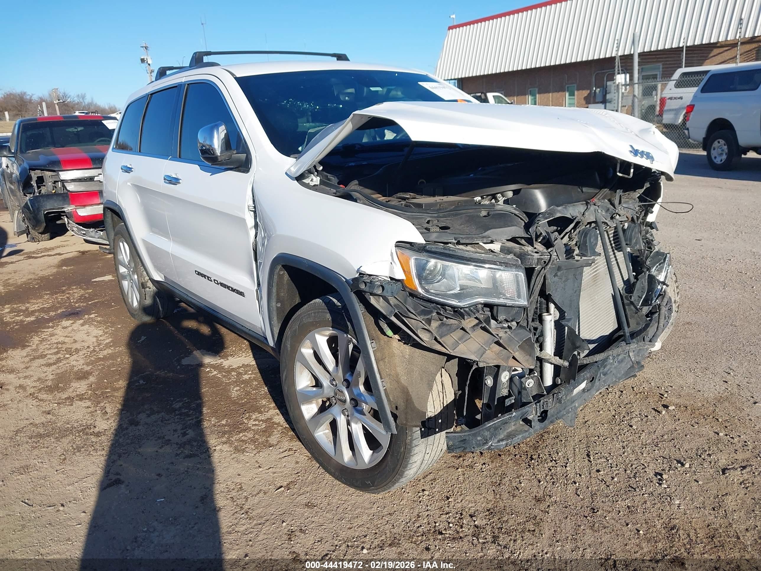 2017 Jeep Grand Cherokee Limited 4x2 White vin: 1C4RJEBG5HC756946