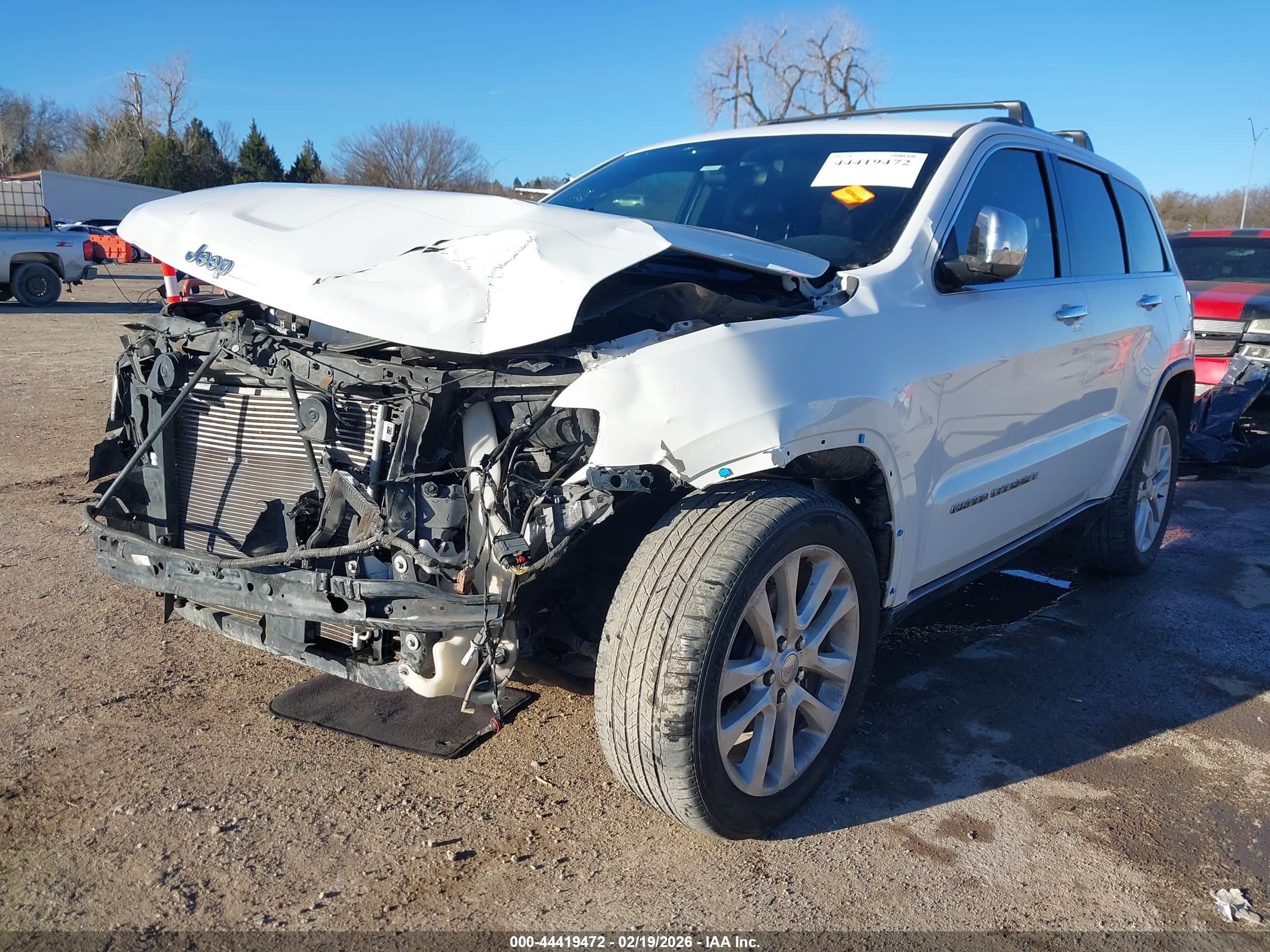 2017 Jeep Grand Cherokee Limited 4x2 White vin: 1C4RJEBG5HC756946