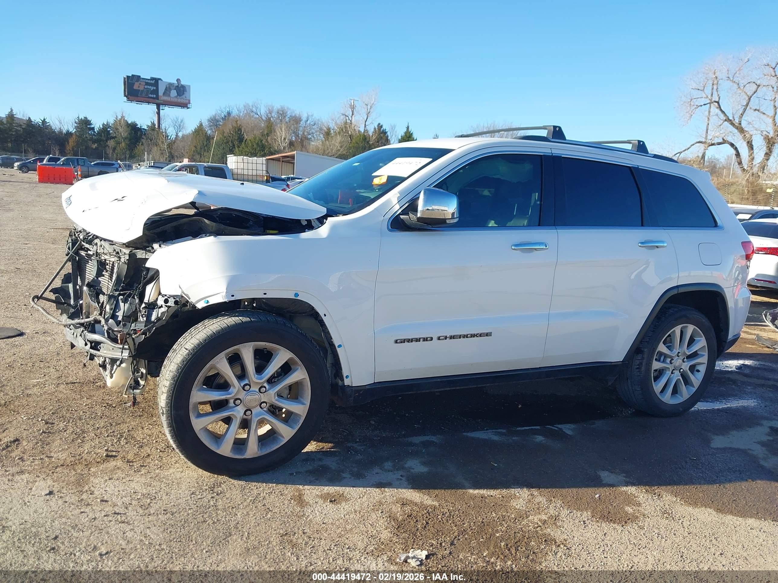 2017 Jeep Grand Cherokee Limited 4x2 White vin: 1C4RJEBG5HC756946