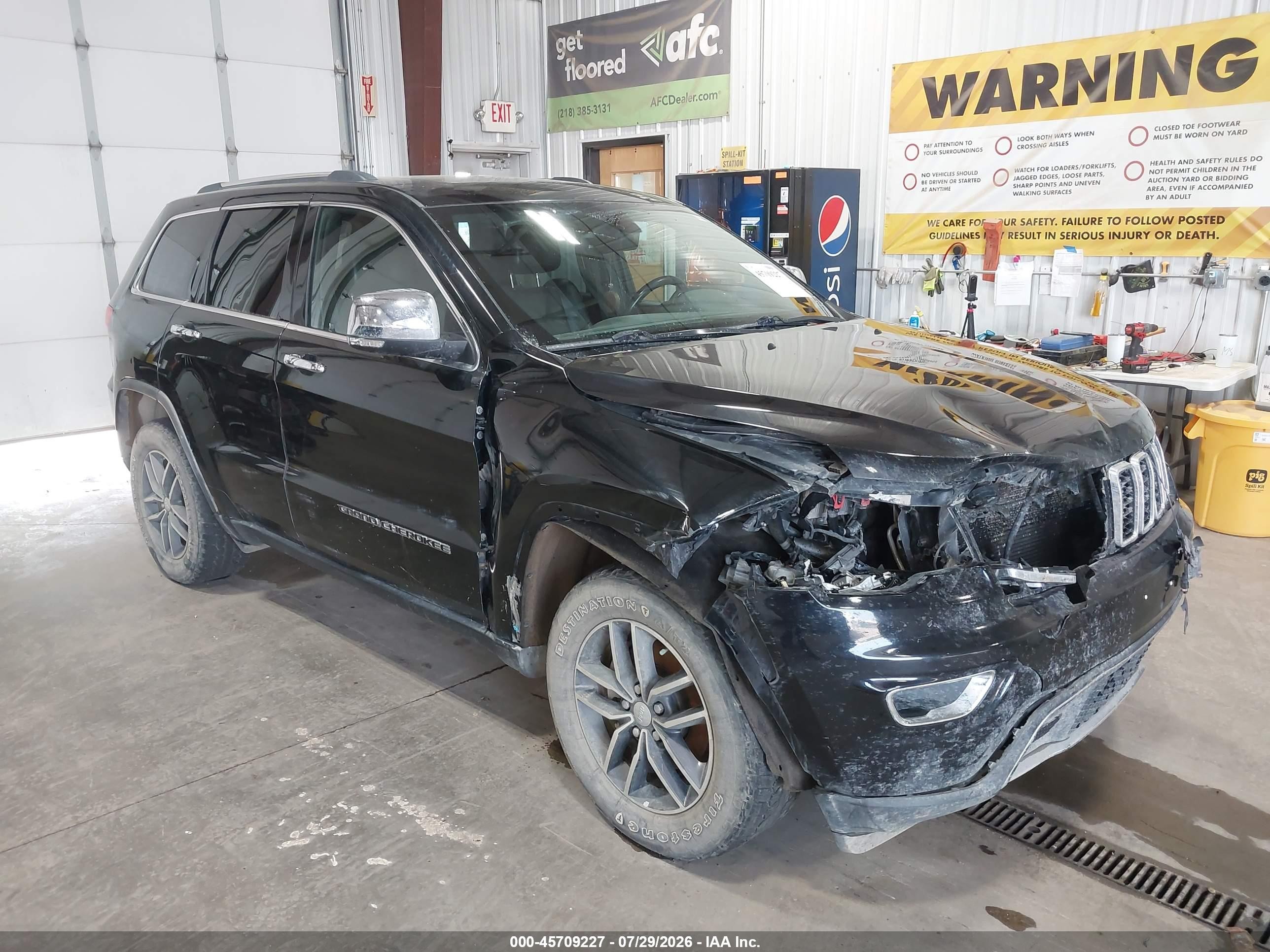 2017 Jeep Grand Cherokee Limited Black vin: 1C4RJEBG5HC779675