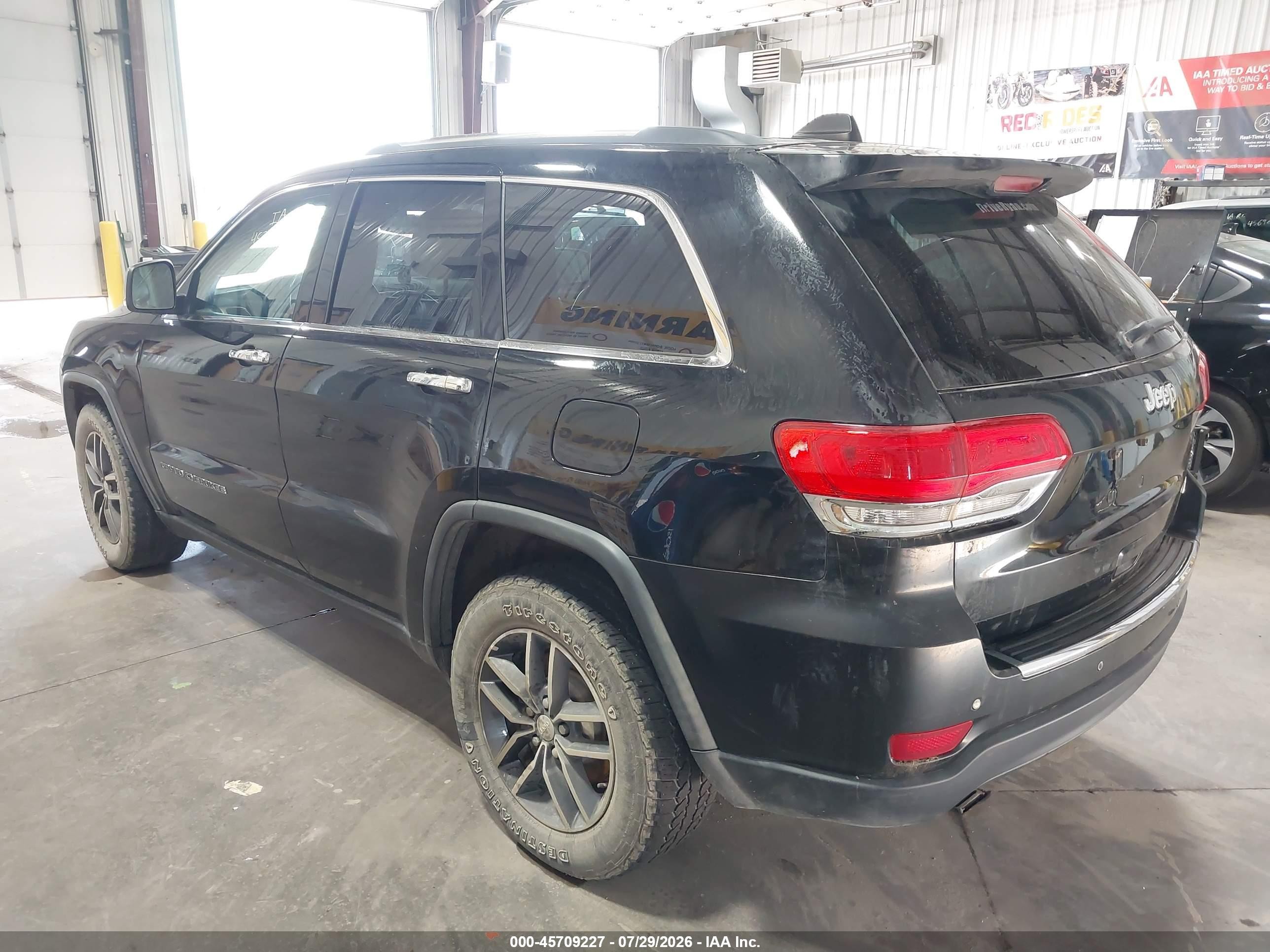 2017 Jeep Grand Cherokee Limited Black vin: 1C4RJEBG5HC779675