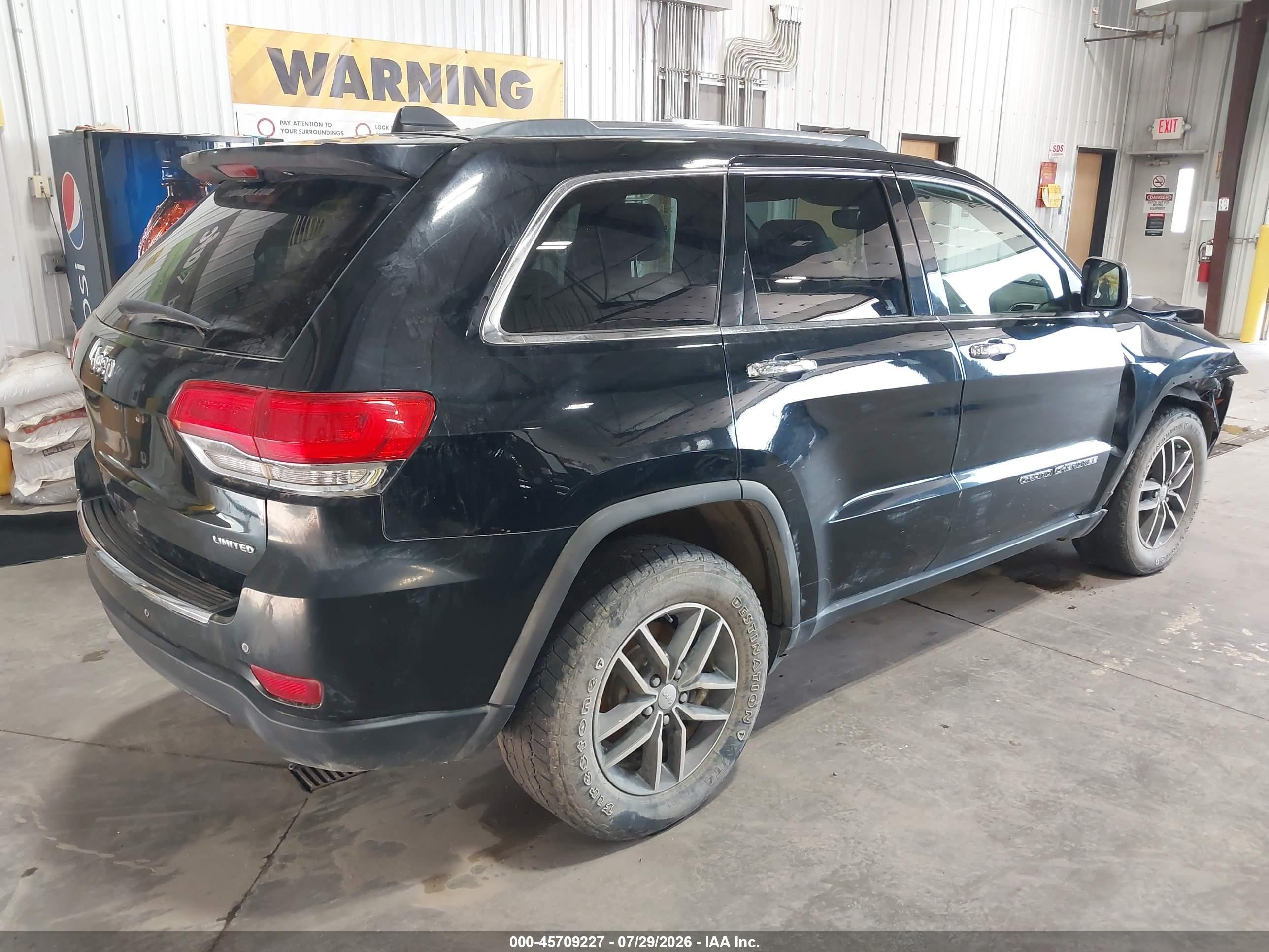 2017 Jeep Grand Cherokee Limited Black vin: 1C4RJEBG5HC779675