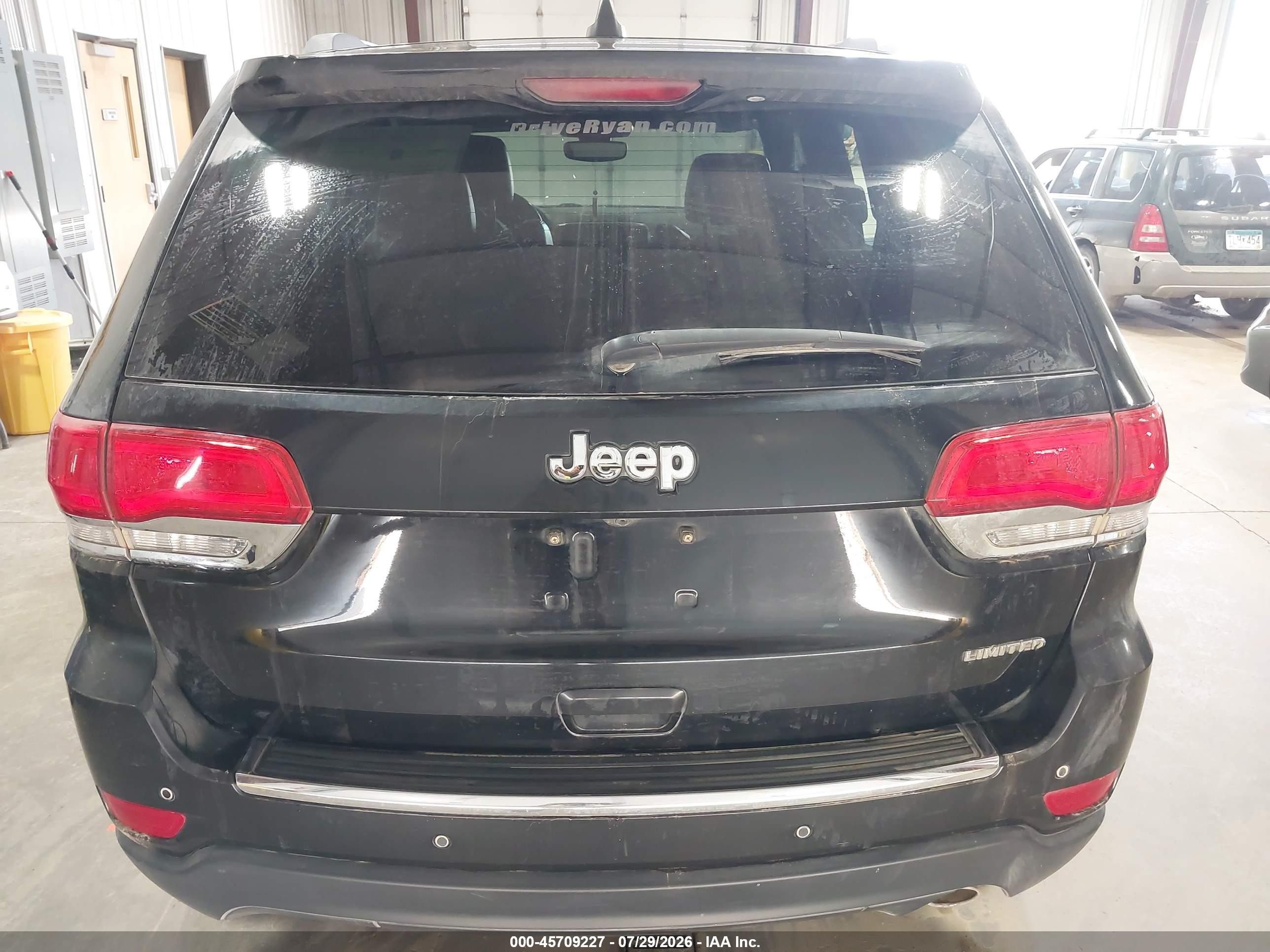 2017 Jeep Grand Cherokee Limited Black vin: 1C4RJEBG5HC779675