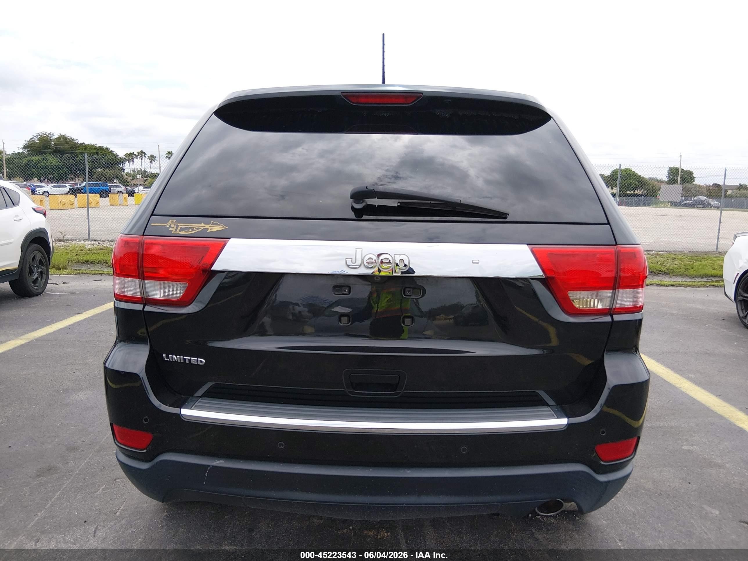 2013 Jeep Grand Cherokee Limited Black vin: 1C4RJEBG6DC546298