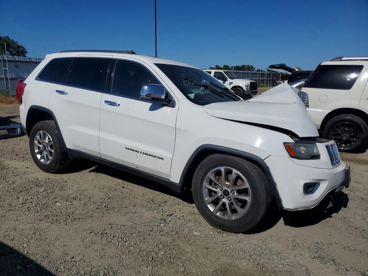 2014 Jeep Grand Cherokee Limited White vin: 1C4RJEBG6EC152236