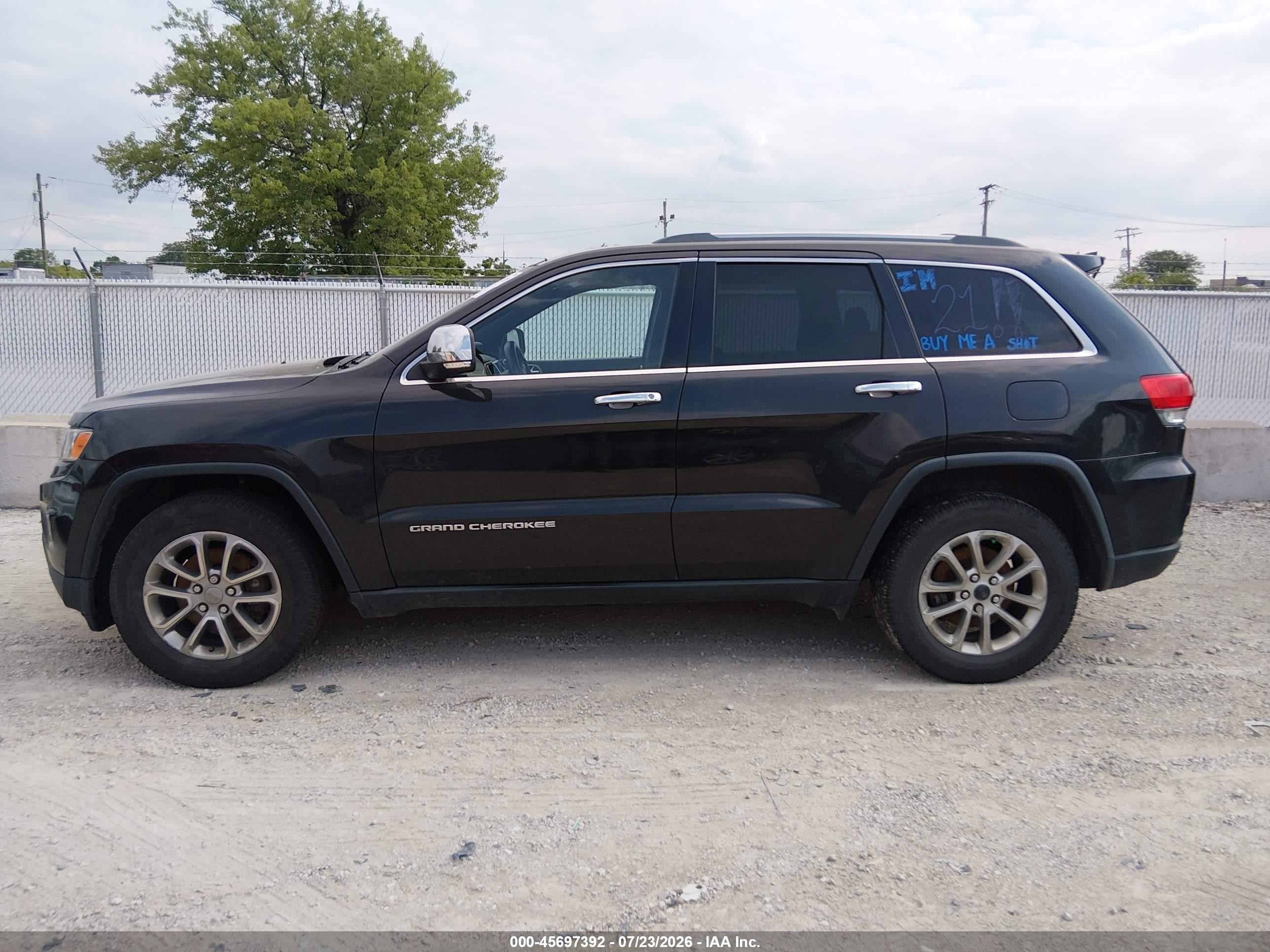 2014 Jeep Grand Cherokee Limited Black vin: 1C4RJEBG6EC180036