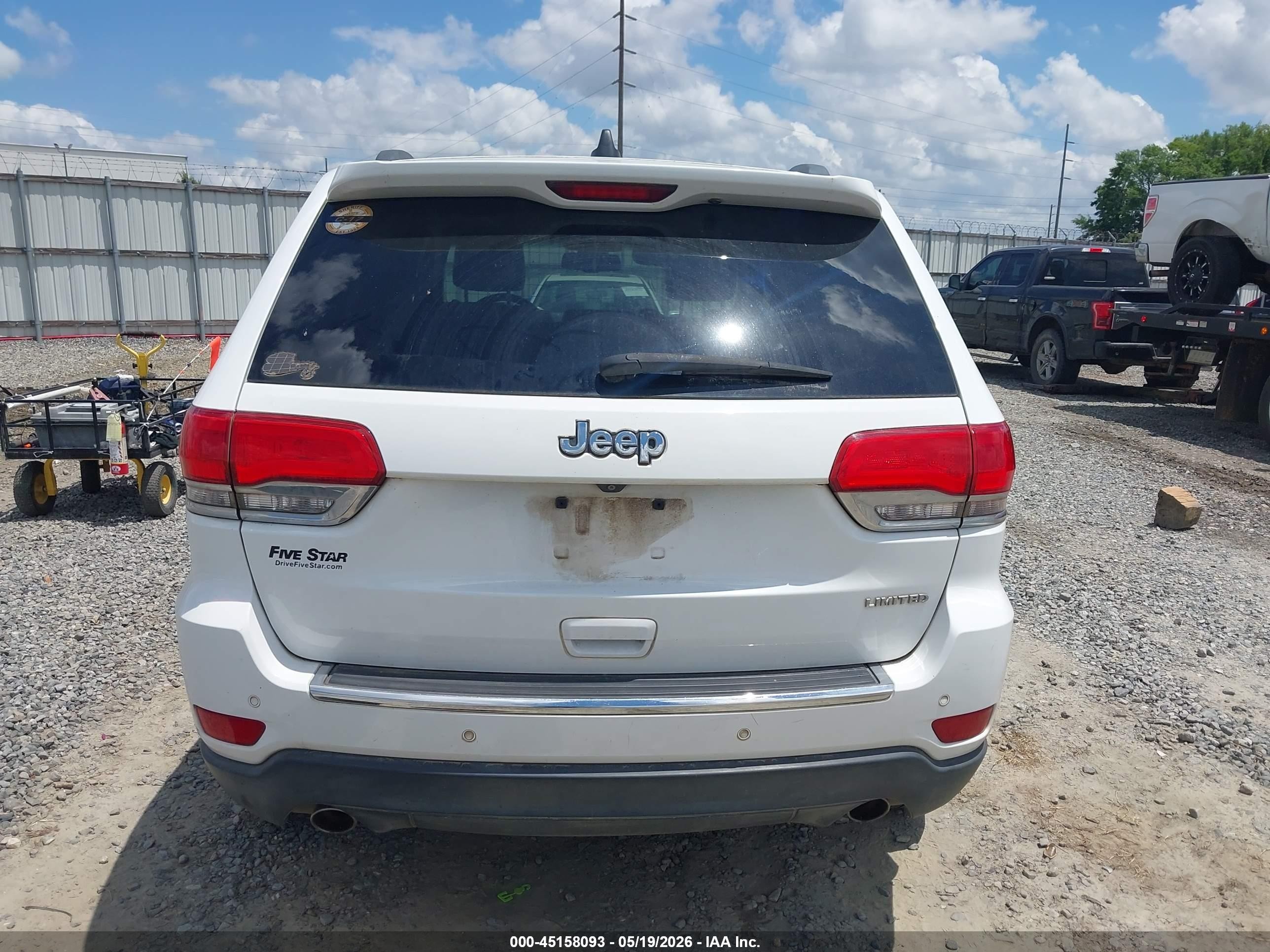 2014 Jeep Grand Cherokee Limited Белый vin: 1C4RJEBG6EC240834