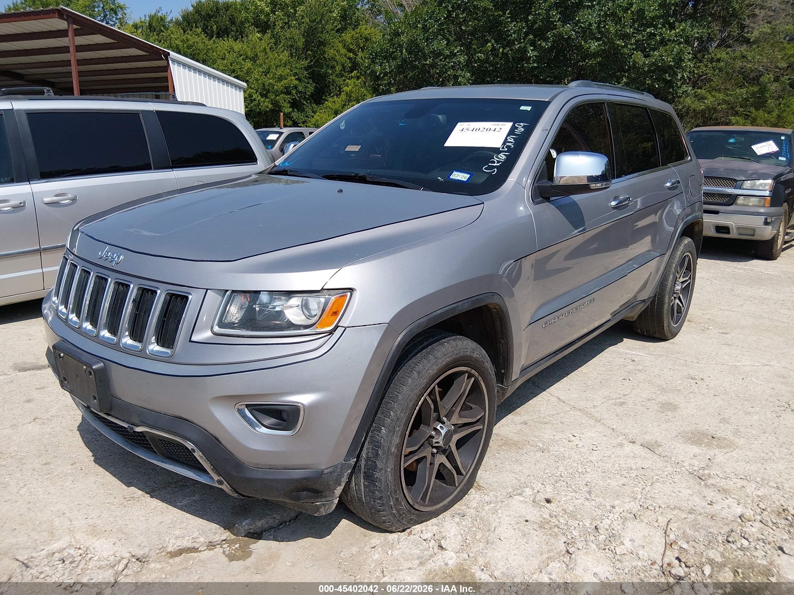 2014 Jeep Grand Cherokee Limited Silver vin: 1C4RJEBG6EC509169