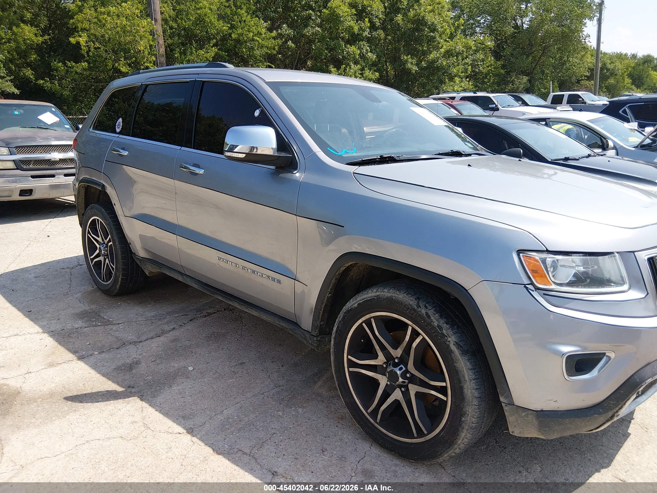 2014 Jeep Grand Cherokee Limited Silver vin: 1C4RJEBG6EC509169