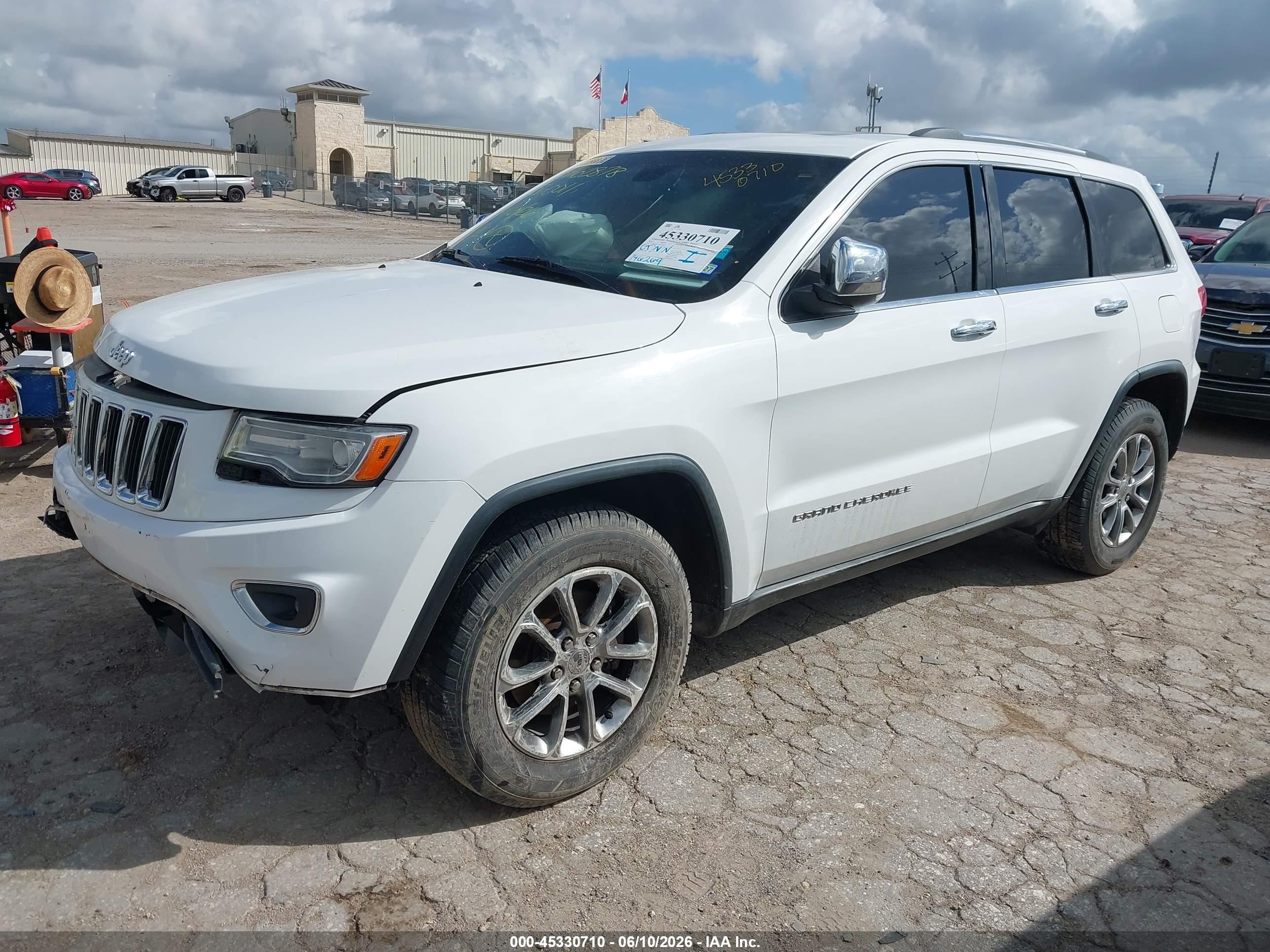 2014 Jeep Grand Cherokee Limited White vin: 1C4RJEBG6EC560011
