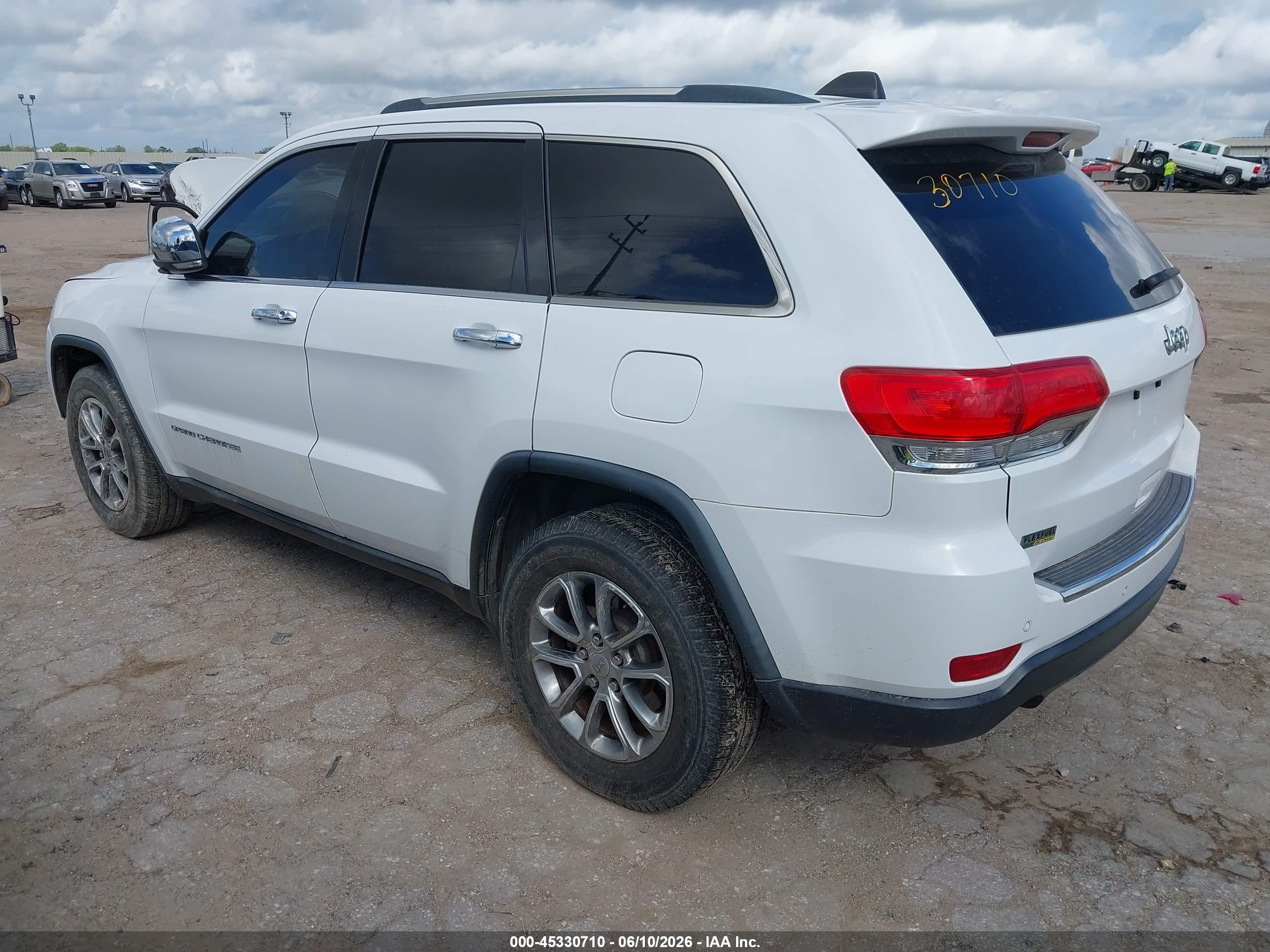 2014 Jeep Grand Cherokee Limited White vin: 1C4RJEBG6EC560011