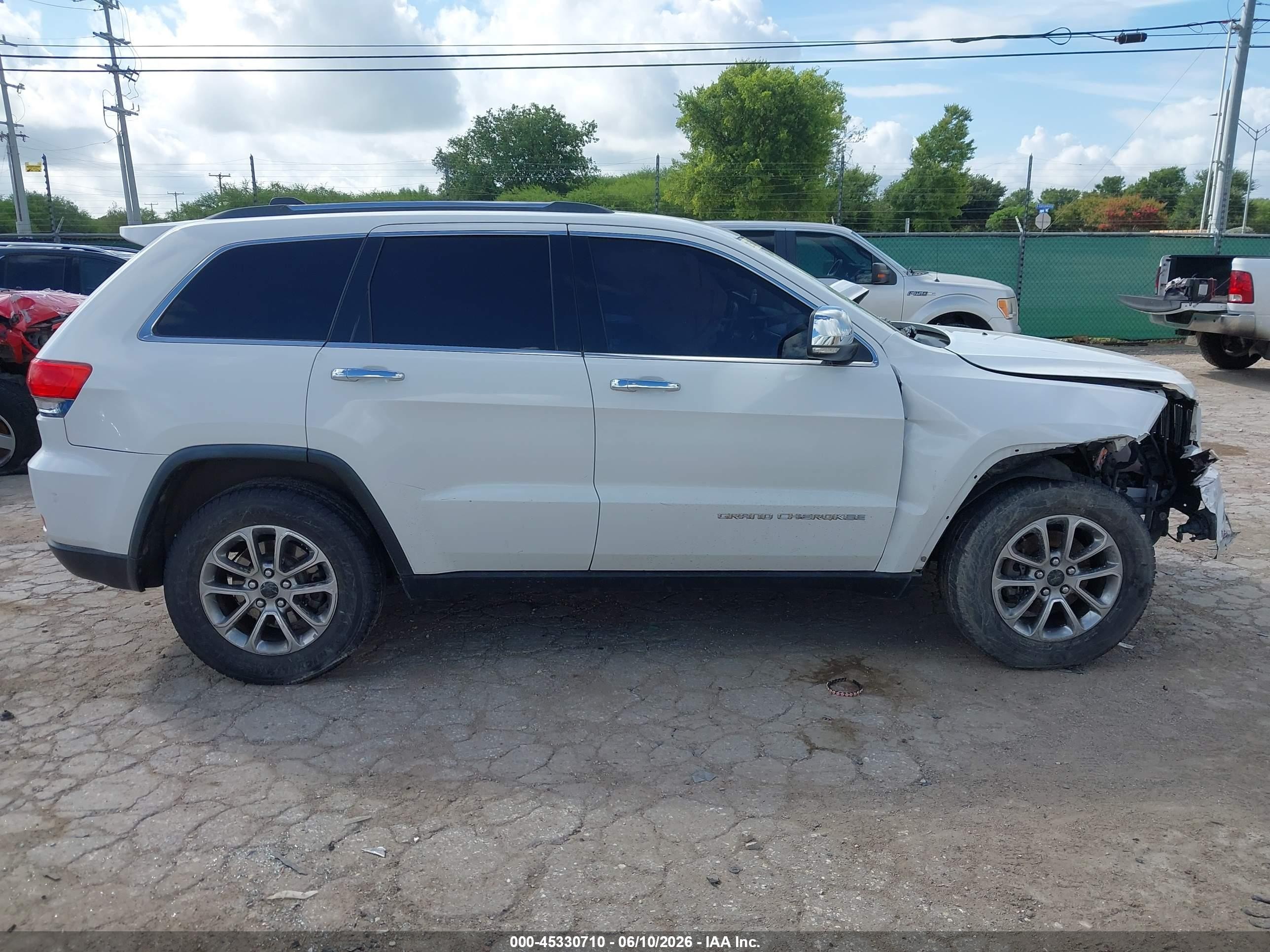 2014 Jeep Grand Cherokee Limited White vin: 1C4RJEBG6EC560011