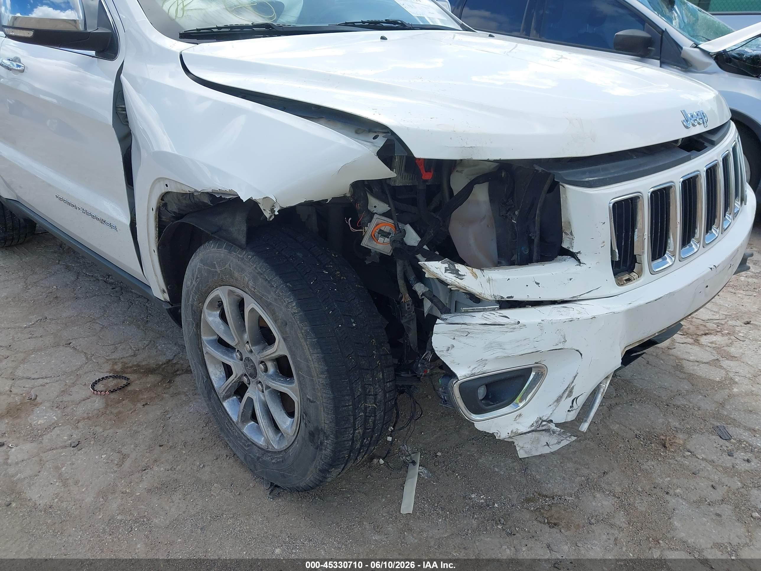 2014 Jeep Grand Cherokee Limited White vin: 1C4RJEBG6EC560011