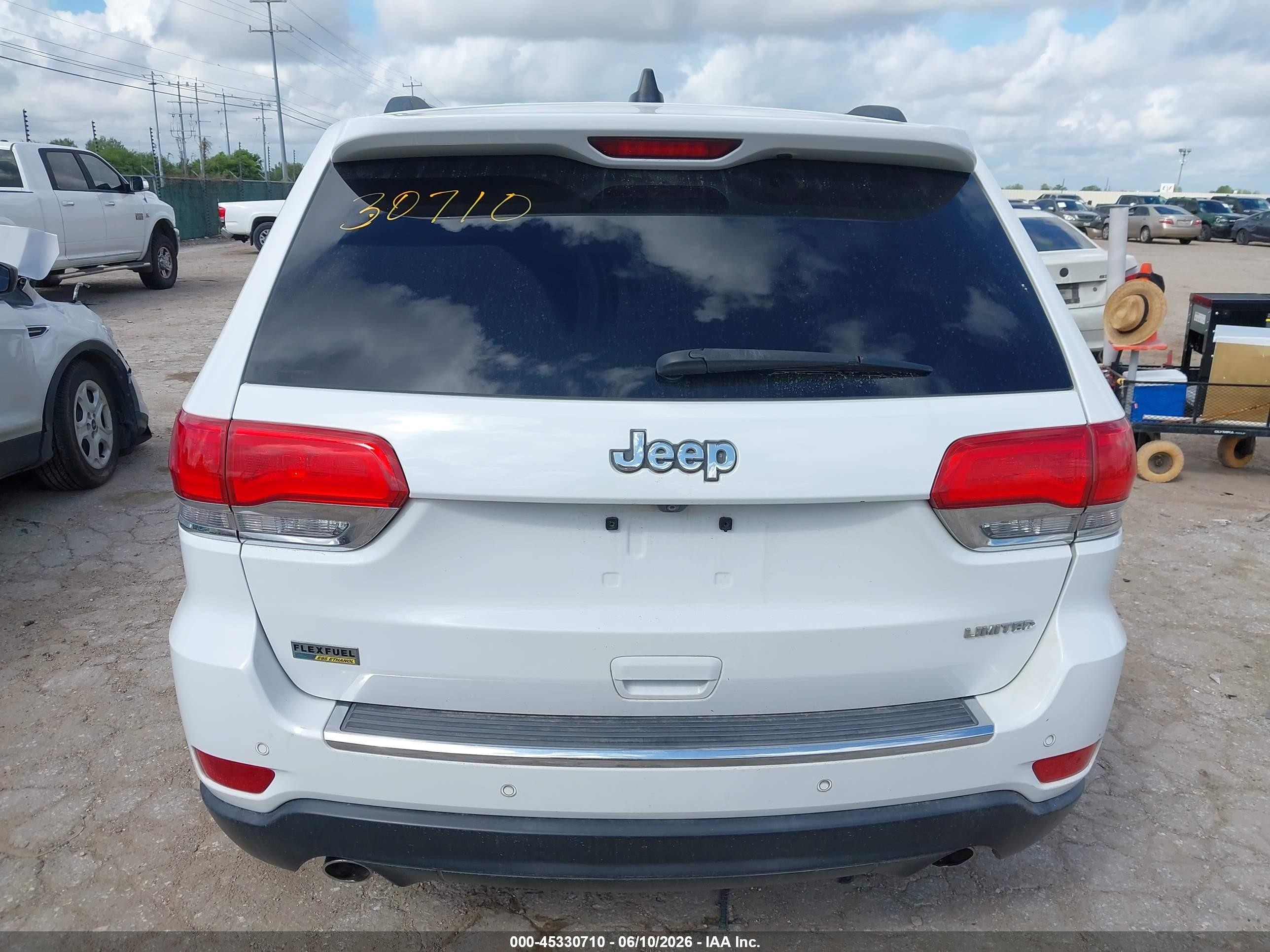 2014 Jeep Grand Cherokee Limited White vin: 1C4RJEBG6EC560011