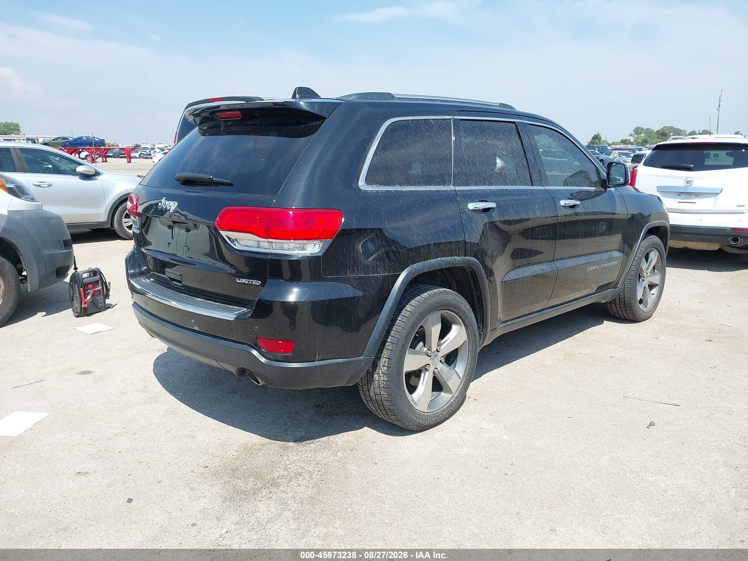 2014 Jeep Grand Cherokee Limited Black vin: 1C4RJEBG6EC573602