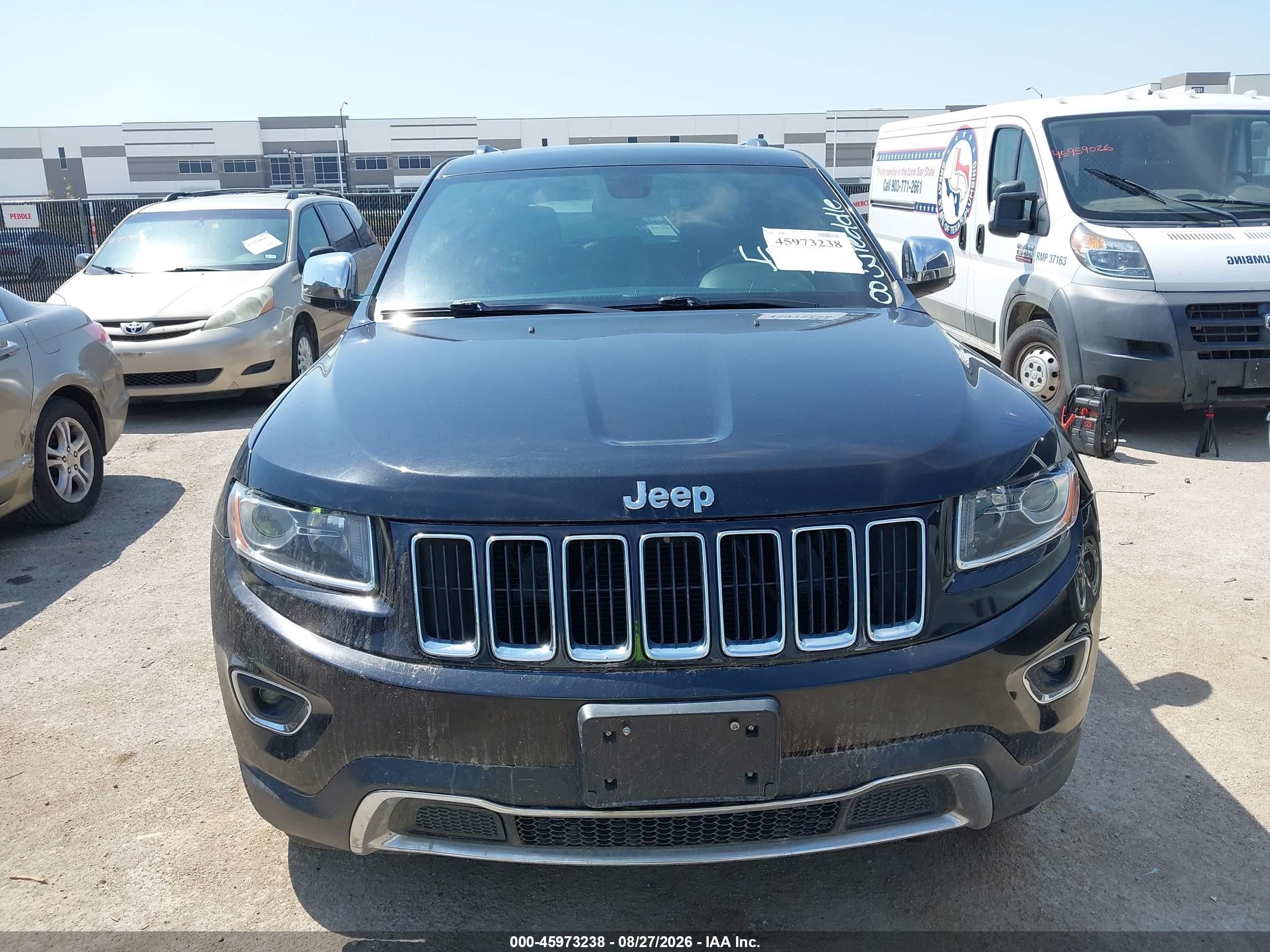 2014 Jeep Grand Cherokee Limited Black vin: 1C4RJEBG6EC573602